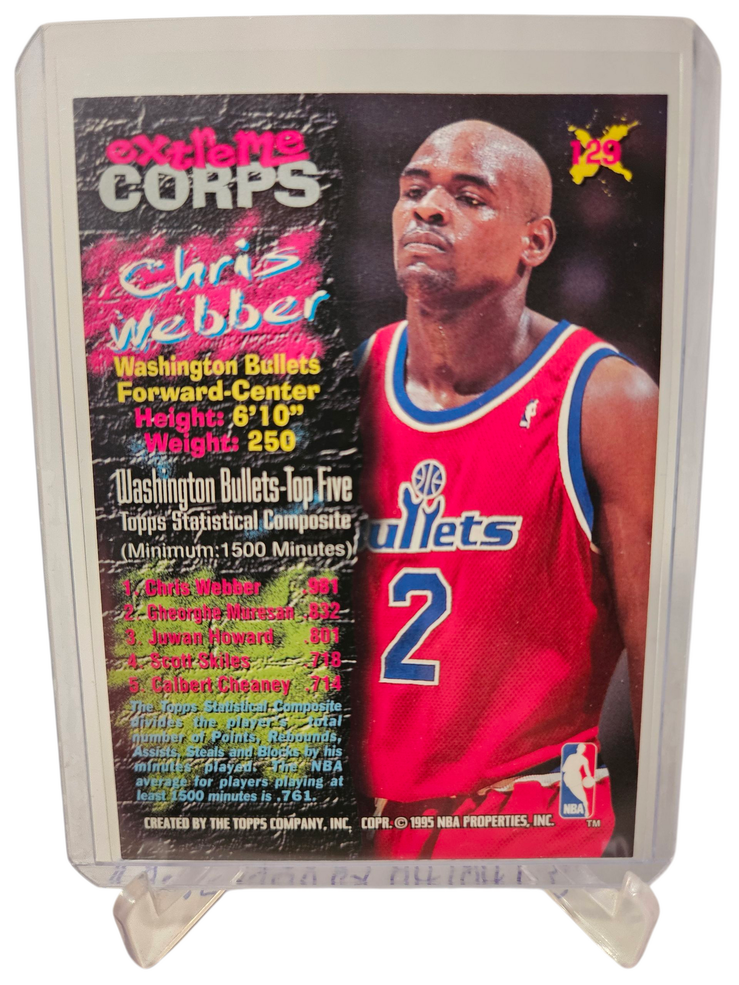 1995 Topps Stadium Club #129 Chris Webber Extreme Corps