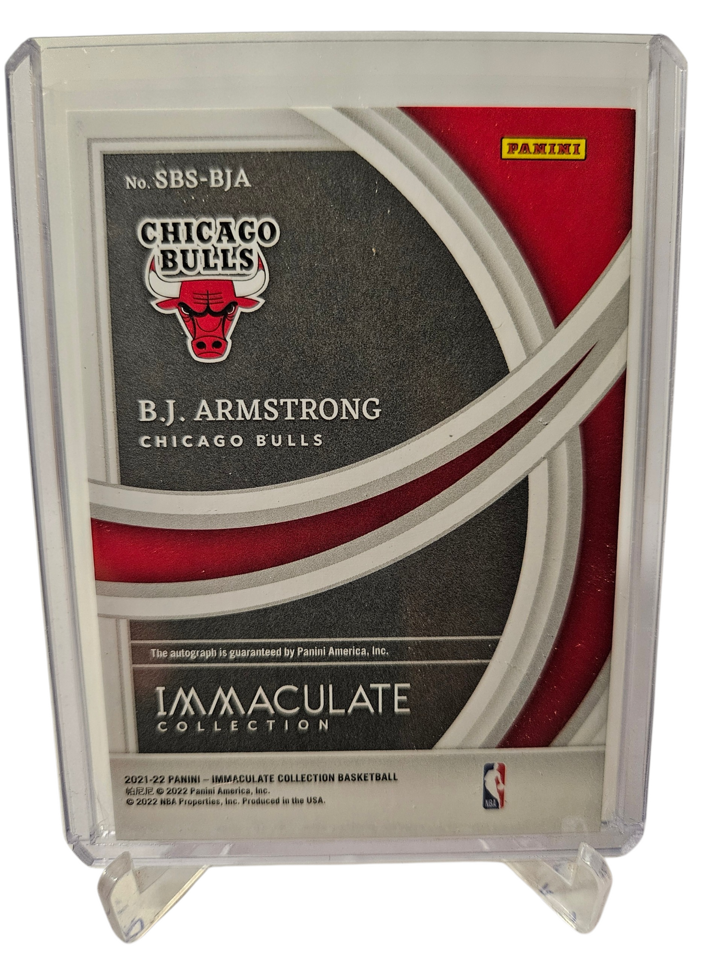 2021-22 Panini Immaculate #SBS-BJA BJ Armstrong Shadow Box Signatures on card Autograph 58/99