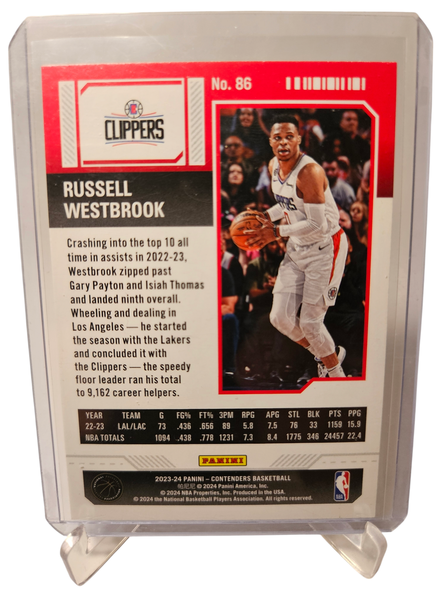 2022-23 Panini Contenders #86 Russell Westbrook Season Ticket