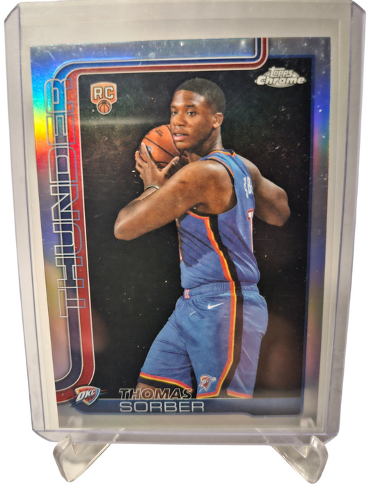 2025 Topps Chrome #265 Thomas Sorber Rookie Card Refractor