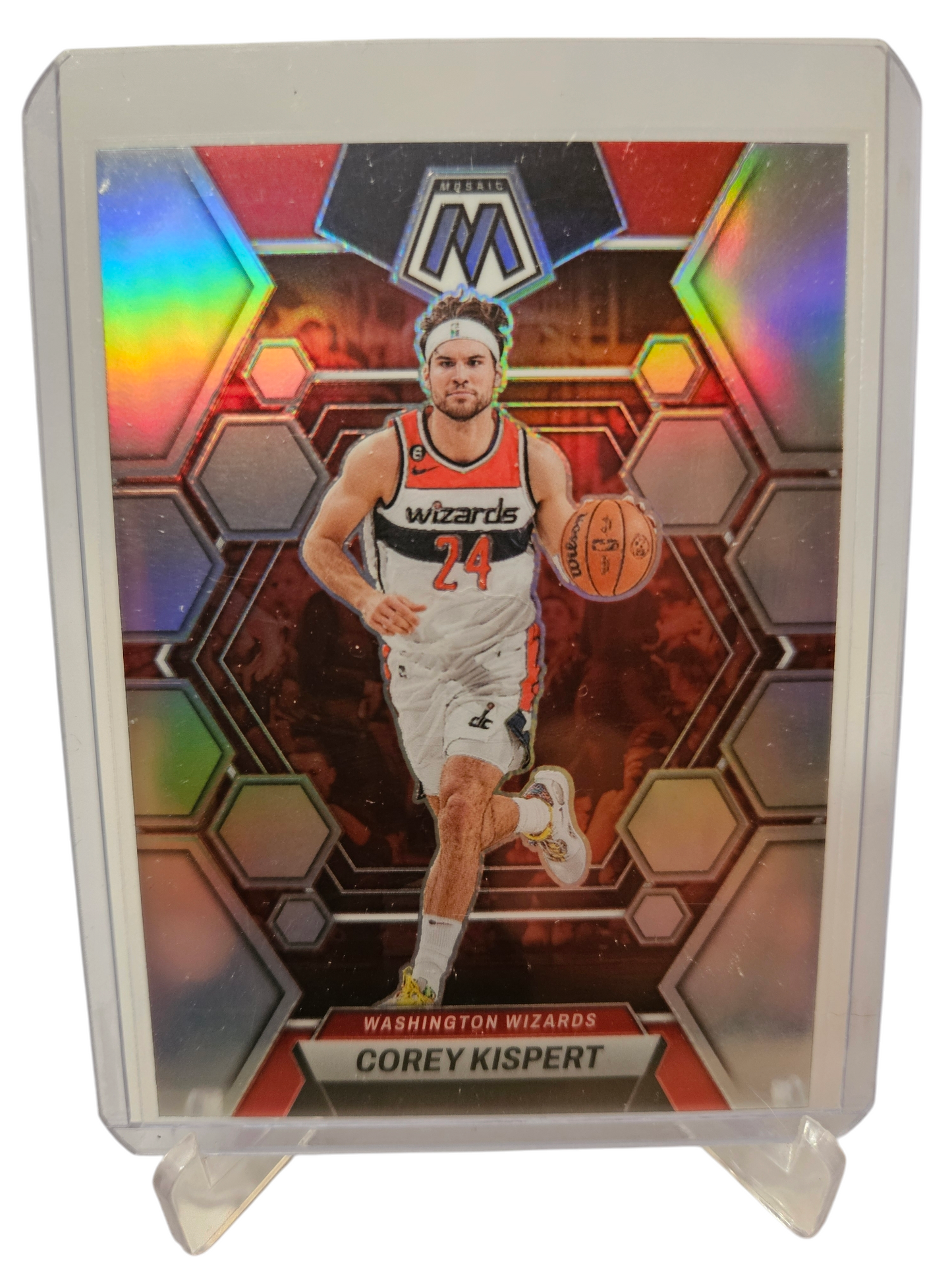 2022-23 Panini Mosaic #75 Corey Kispert Silver Prizm