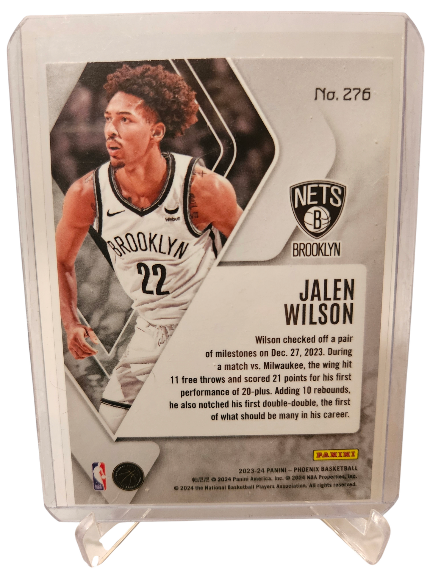 2023-24 Panini Phoenix #276 Jalen Wilson Rookie Card