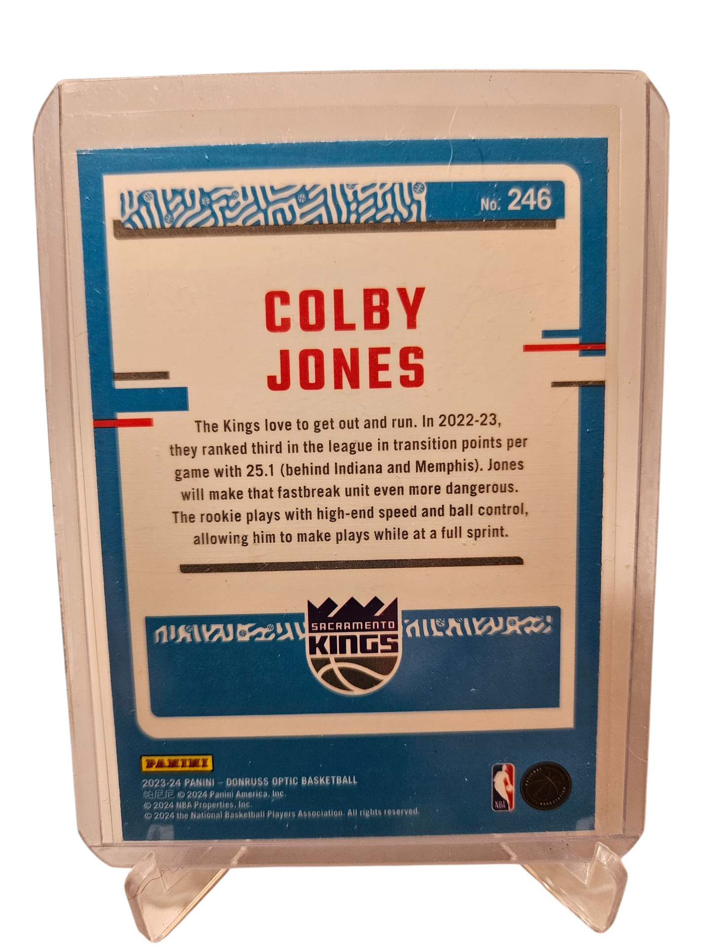 2023-24 Panini Donruss Optic #221 Colby Jones Rated Rookie