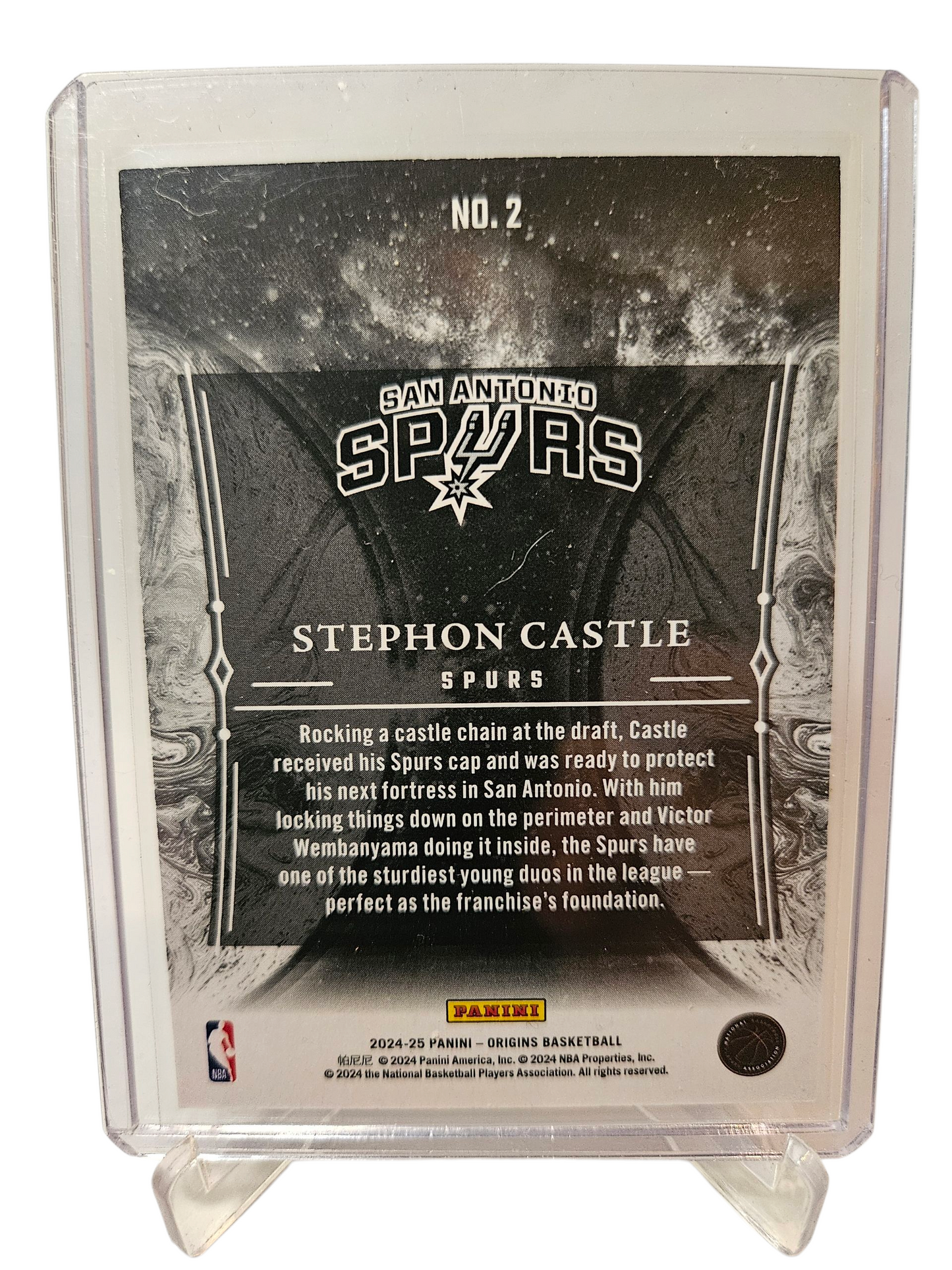 2024-25 Panini Origins #2 Stephon Castle Rookie Card Taking The Leap