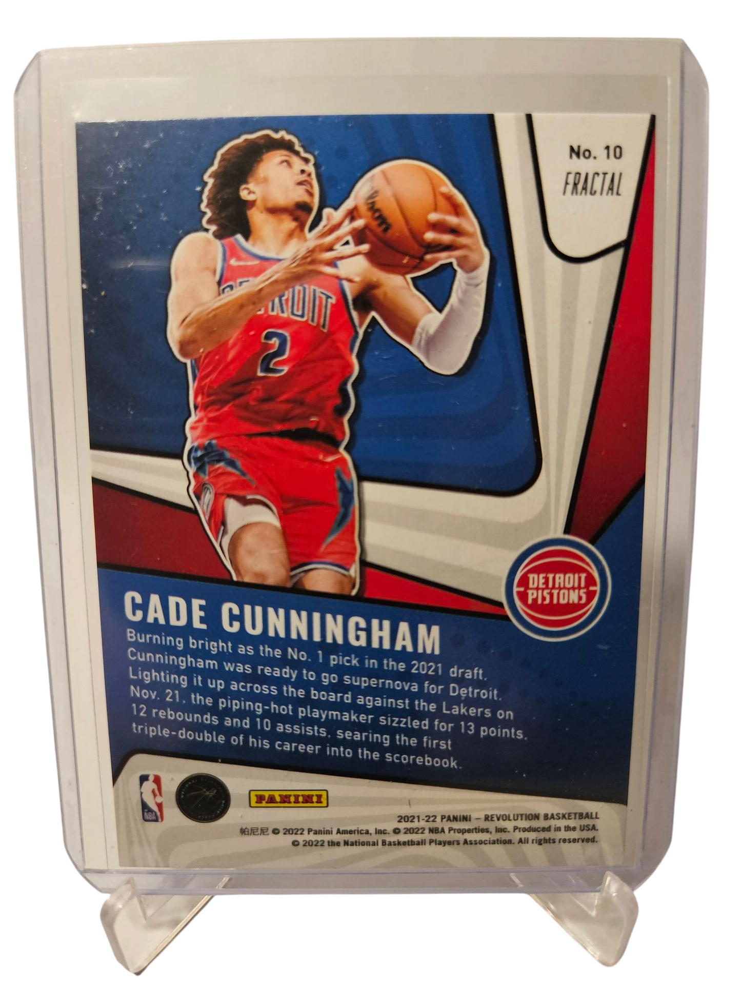2021-22 Panini Revolution #14 Cade Cunningham Rookie Card Supernova Fractal