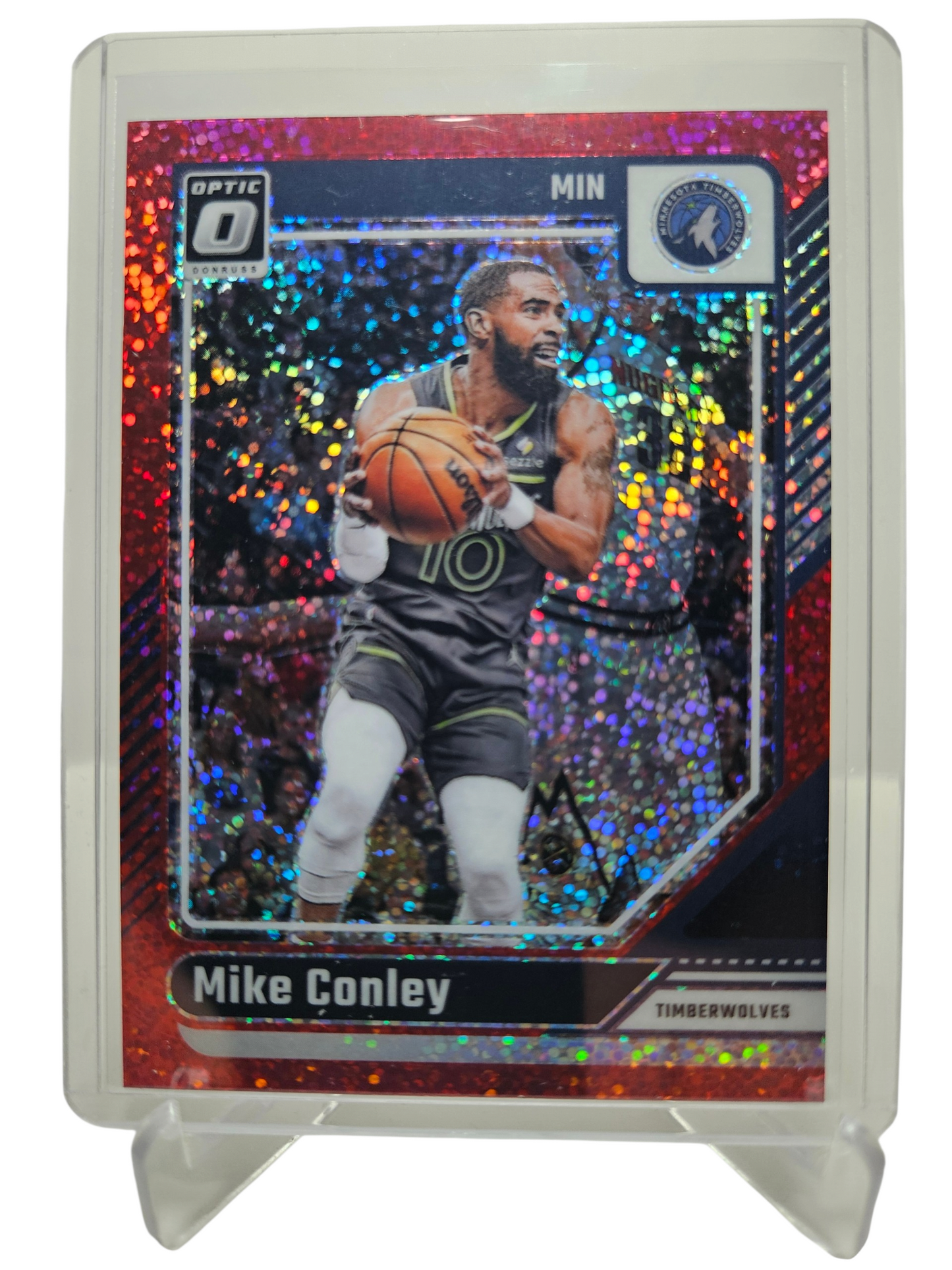 2024-25 Panini Donruss Optic (Sparkle Pack) #99 Mike Conley Red Sparkle Prizm