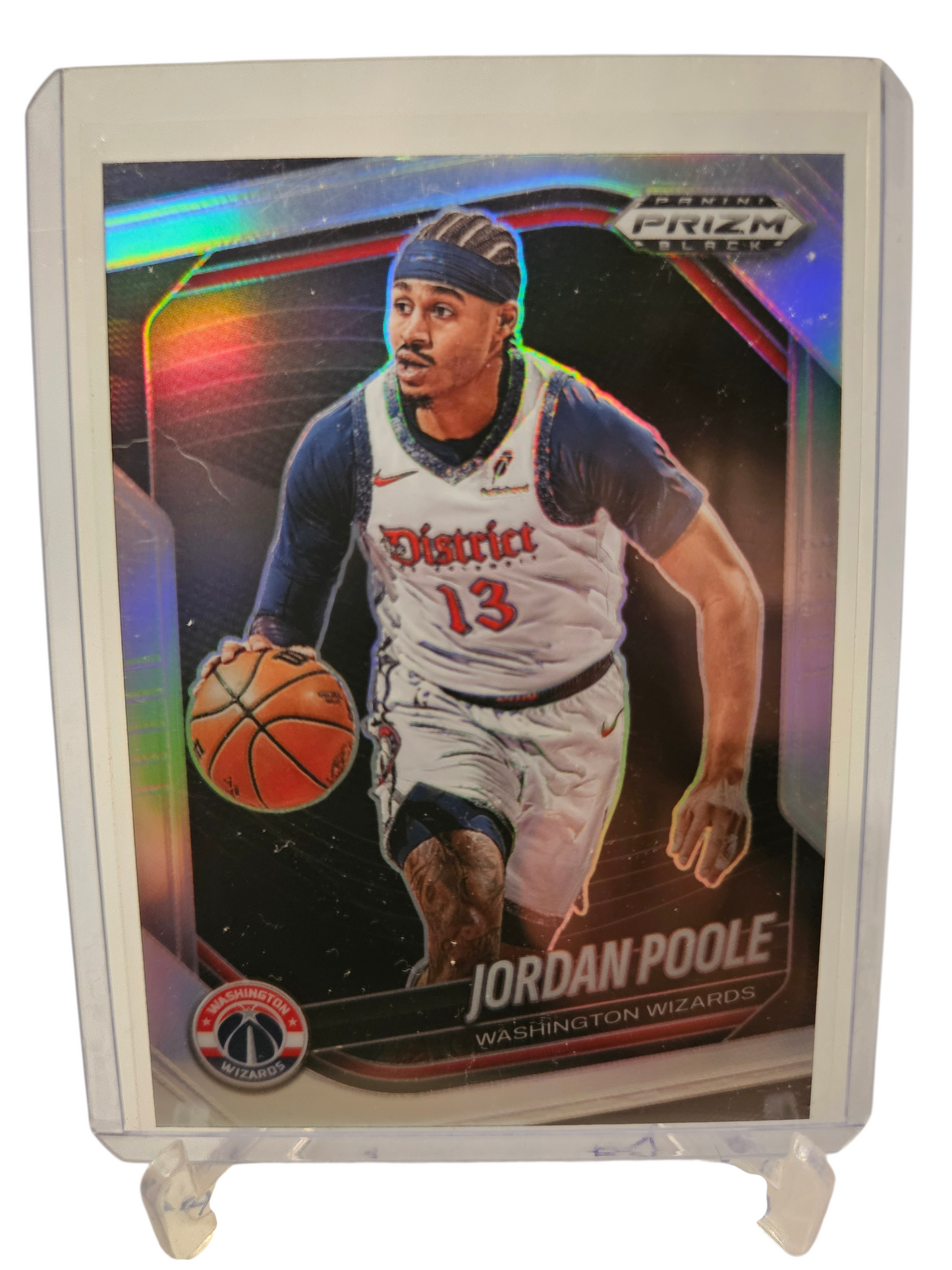 2024-25 Panini Black #67 Jordan Poole Silver Prizm