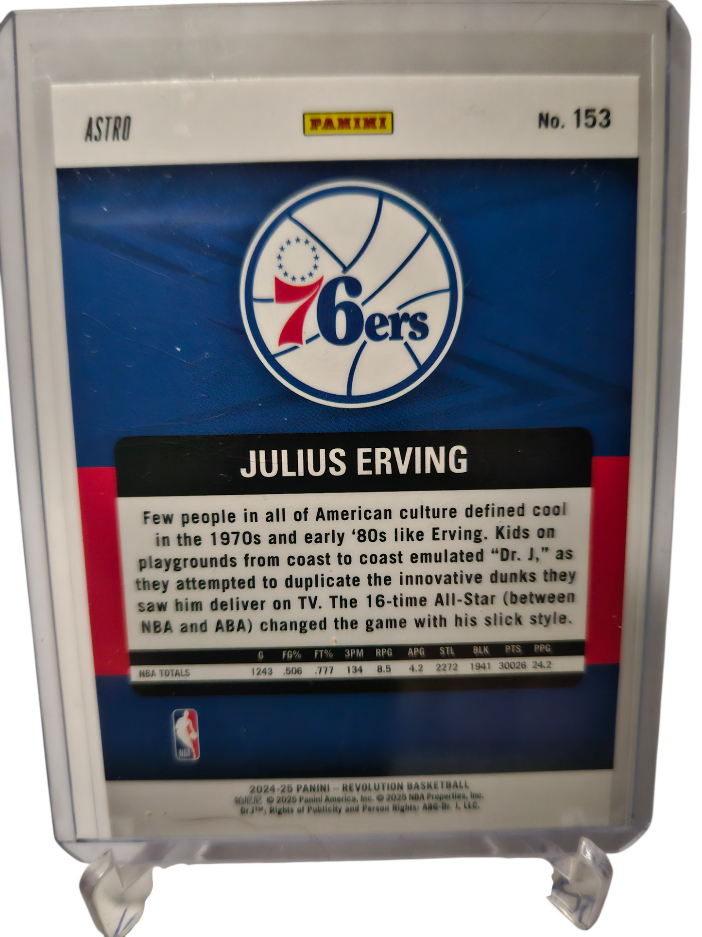 2024-25 Panini Revolution #153 Julius Erving Legends Astro