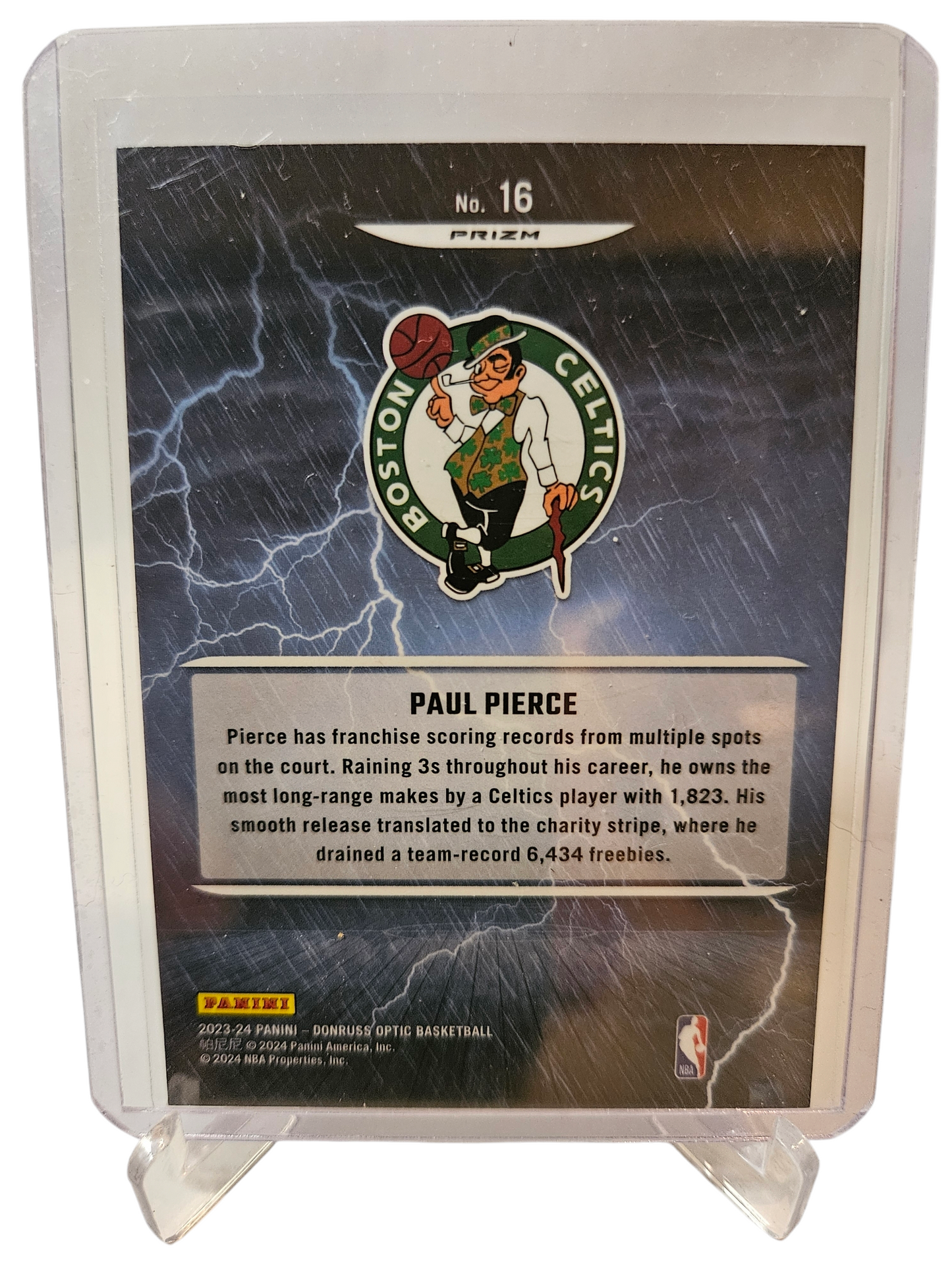 2023-24 Panini Donruss Optic #16 Paul Pierce Raining 3s Red Scope Prizm