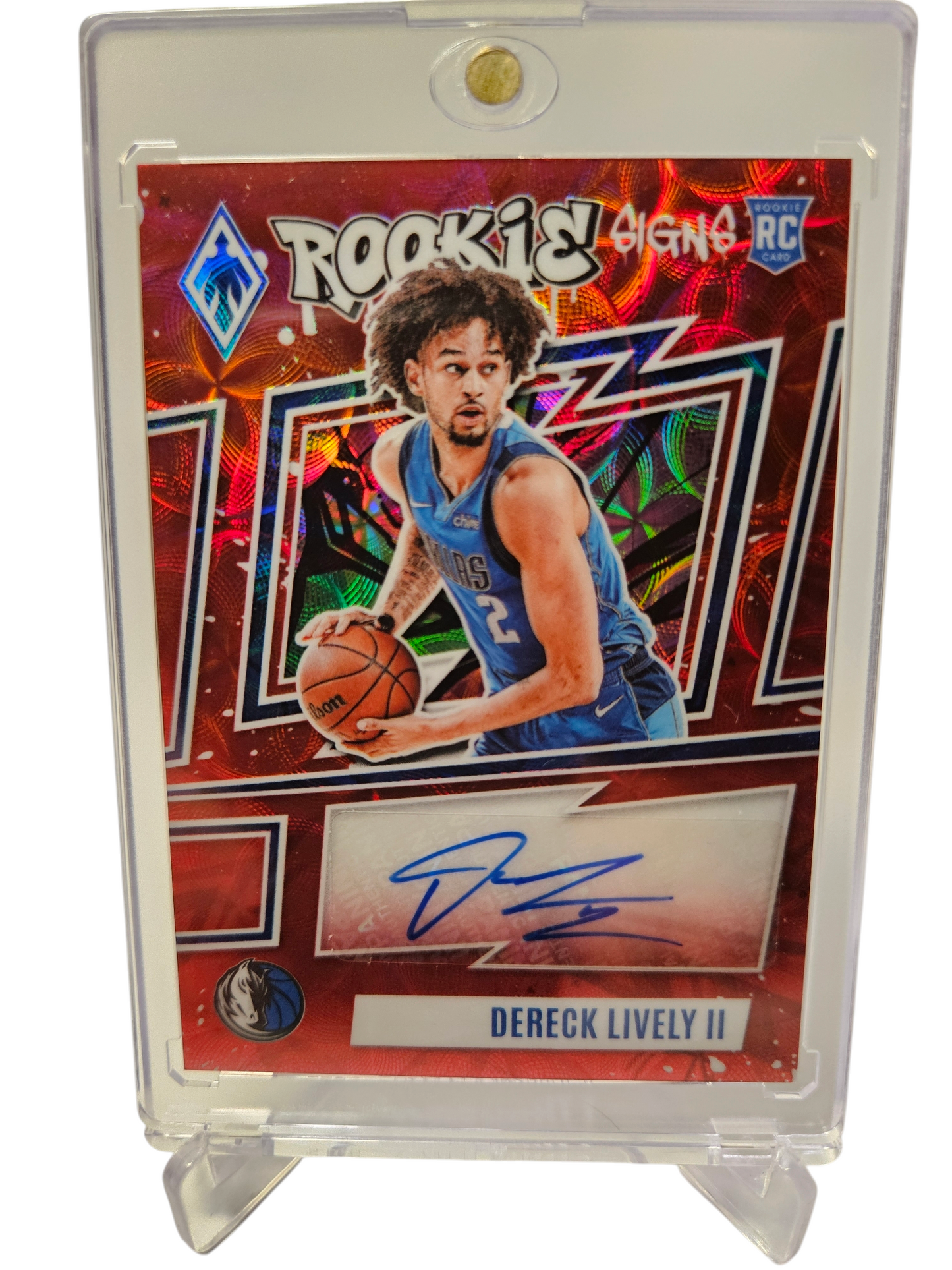 2023-24 Panini Phoenix #RS-DLV Dereck Lively II Rookie Signs Red Autograph 11/49