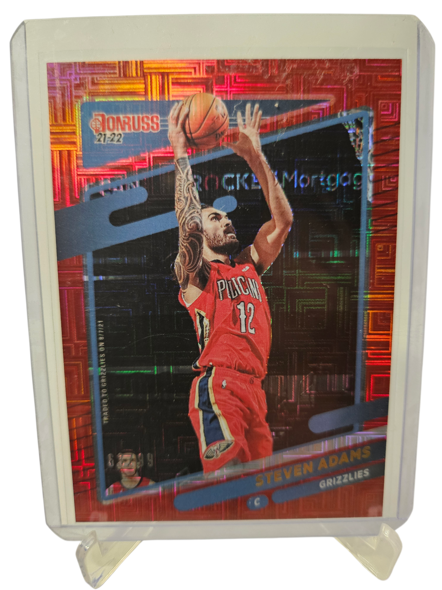 2021-22 Panini Donruss #193 Steven Adams Red Choice Mojo Prizm 63/99