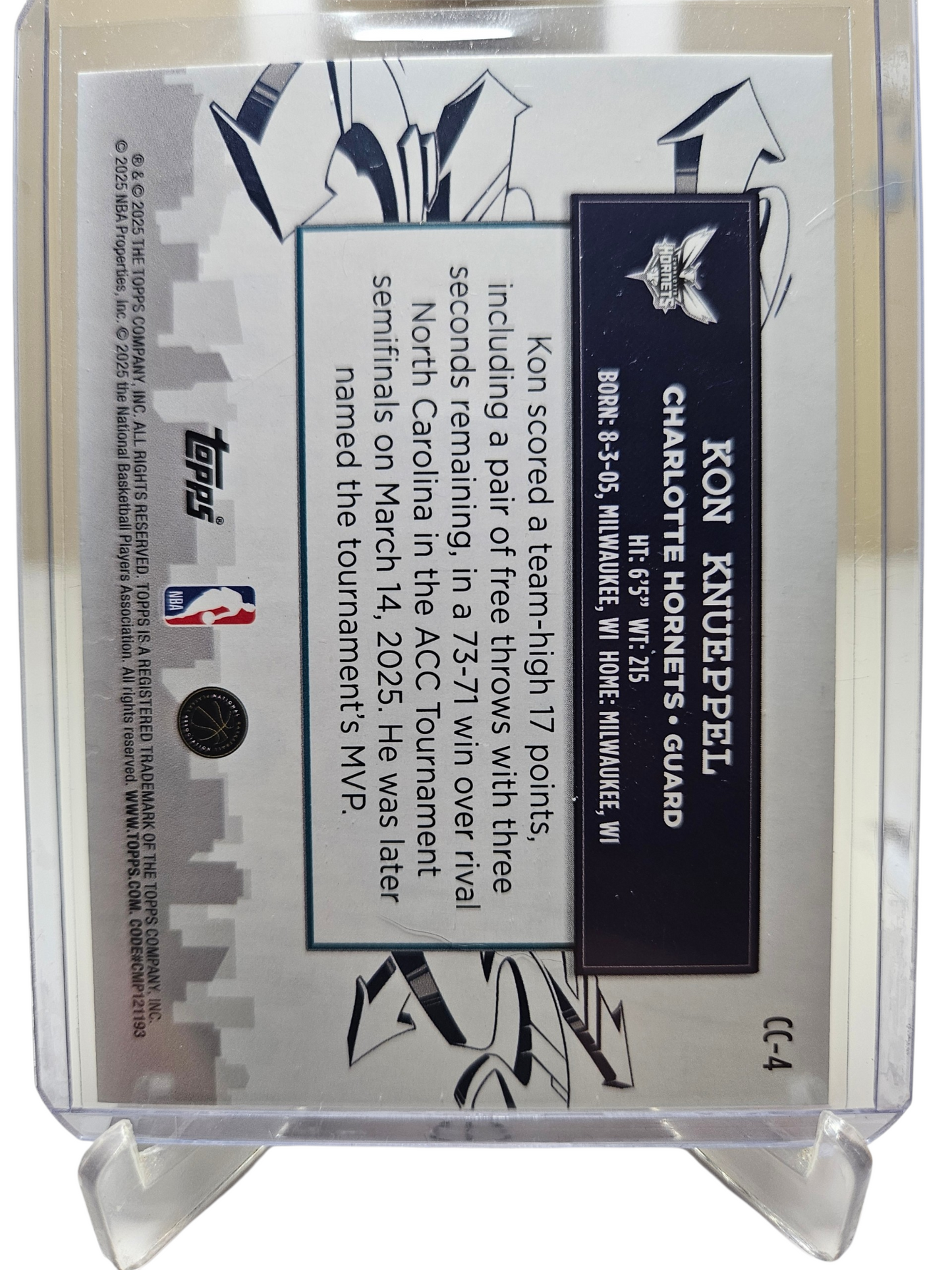 2025-26 Topps #CC-4 Kon Knueppel Rookie Card Clutch City