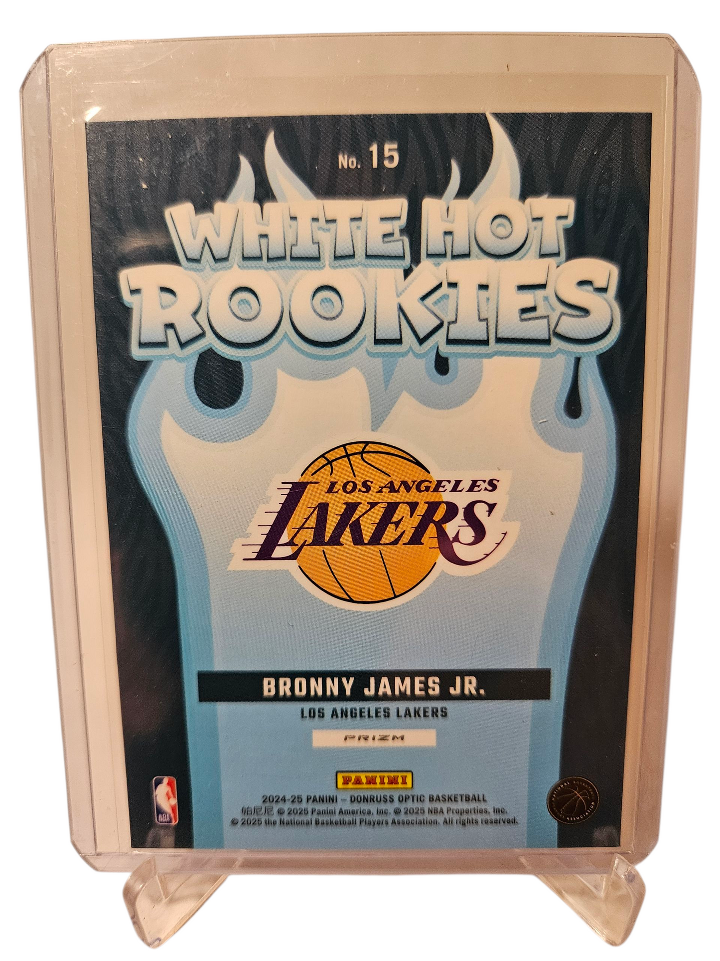 2024-25 Panini Donruss Optic #15 Bronny James White Hot Rookies