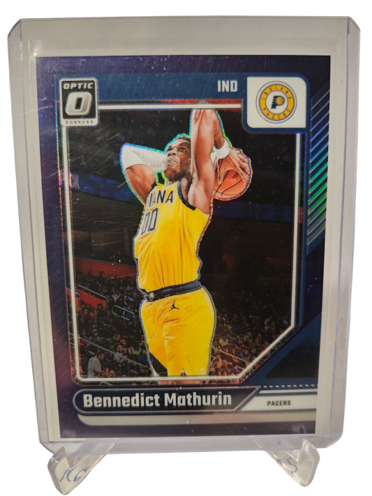 2024-25 Panini Donruss Optic #163 Benedict Mathurin Purple Holo Prizm