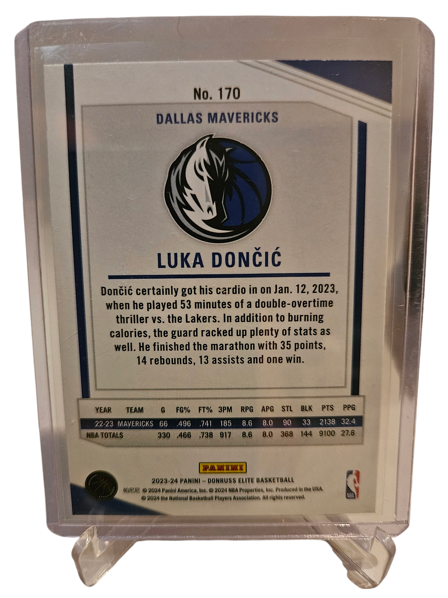 2023-24 Panini Donruss Elite International #170 Luka Doncic Red Green