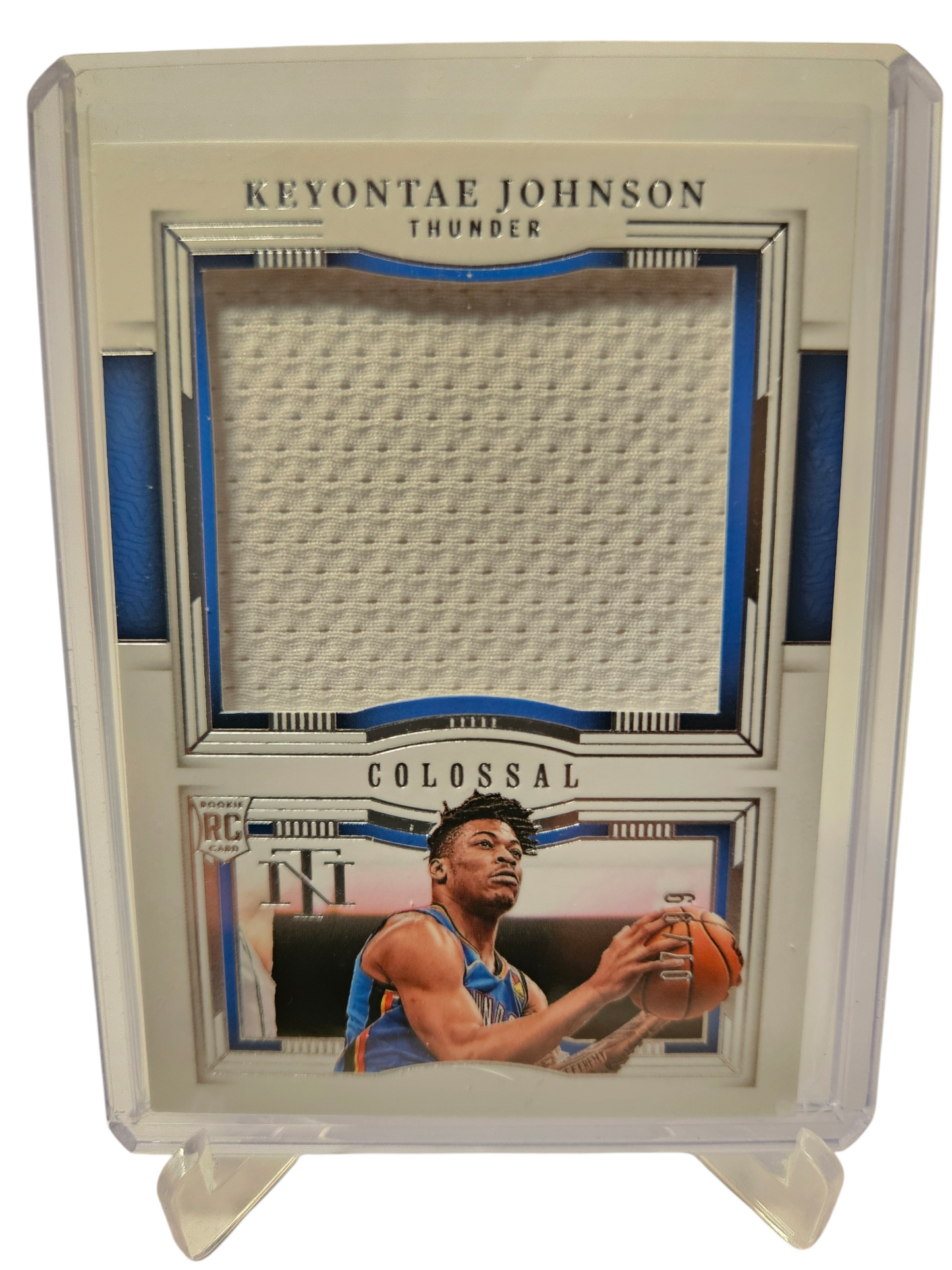 2023-24 Panini National Treasures #CR-KJH Keyonte Johnson Rookie Card Colossal Materials 07/99