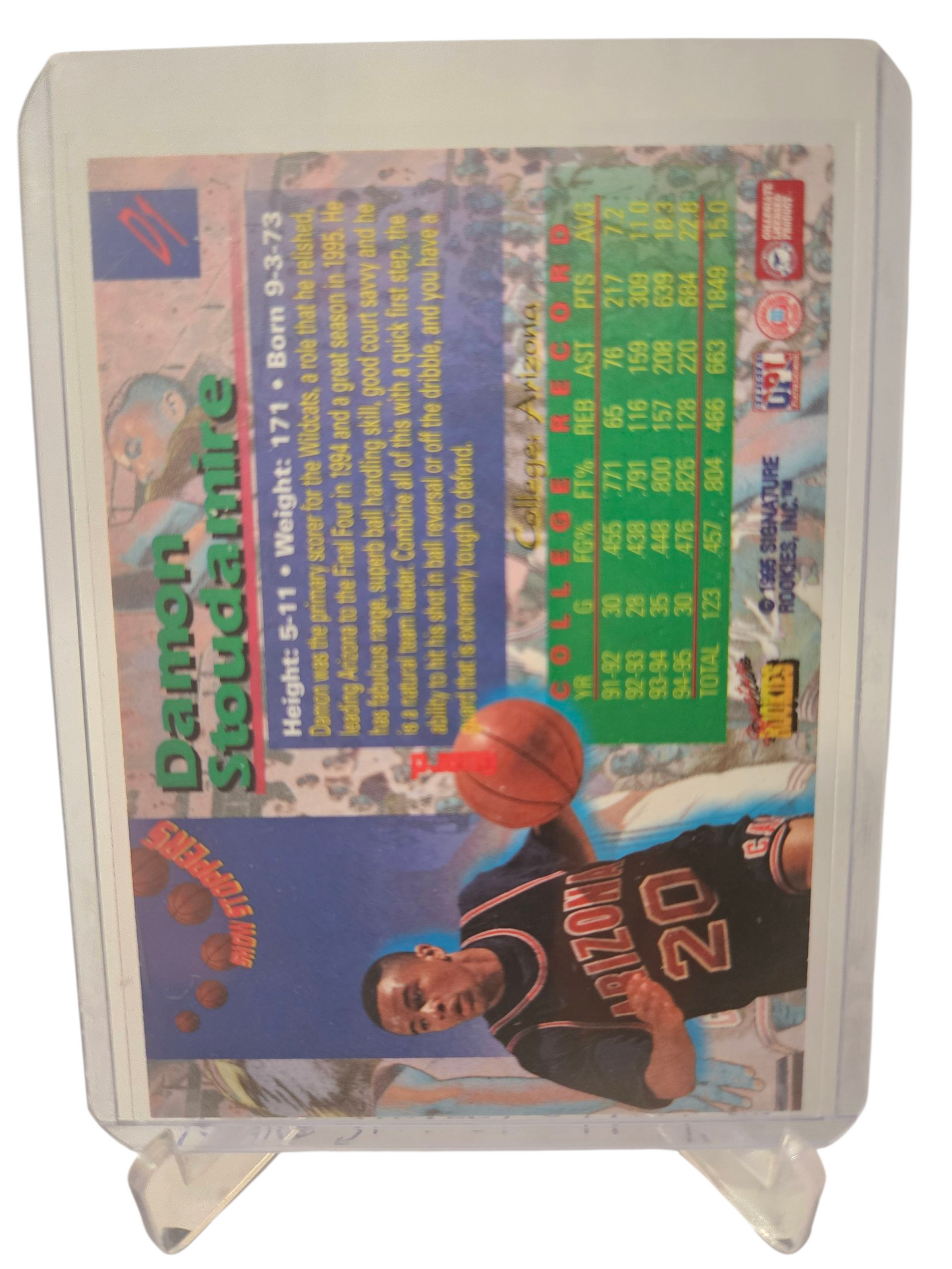1996 Signature Rookies #D1 Damon Stoudamire Rookie Card Show Stoppers 1 of 11,000