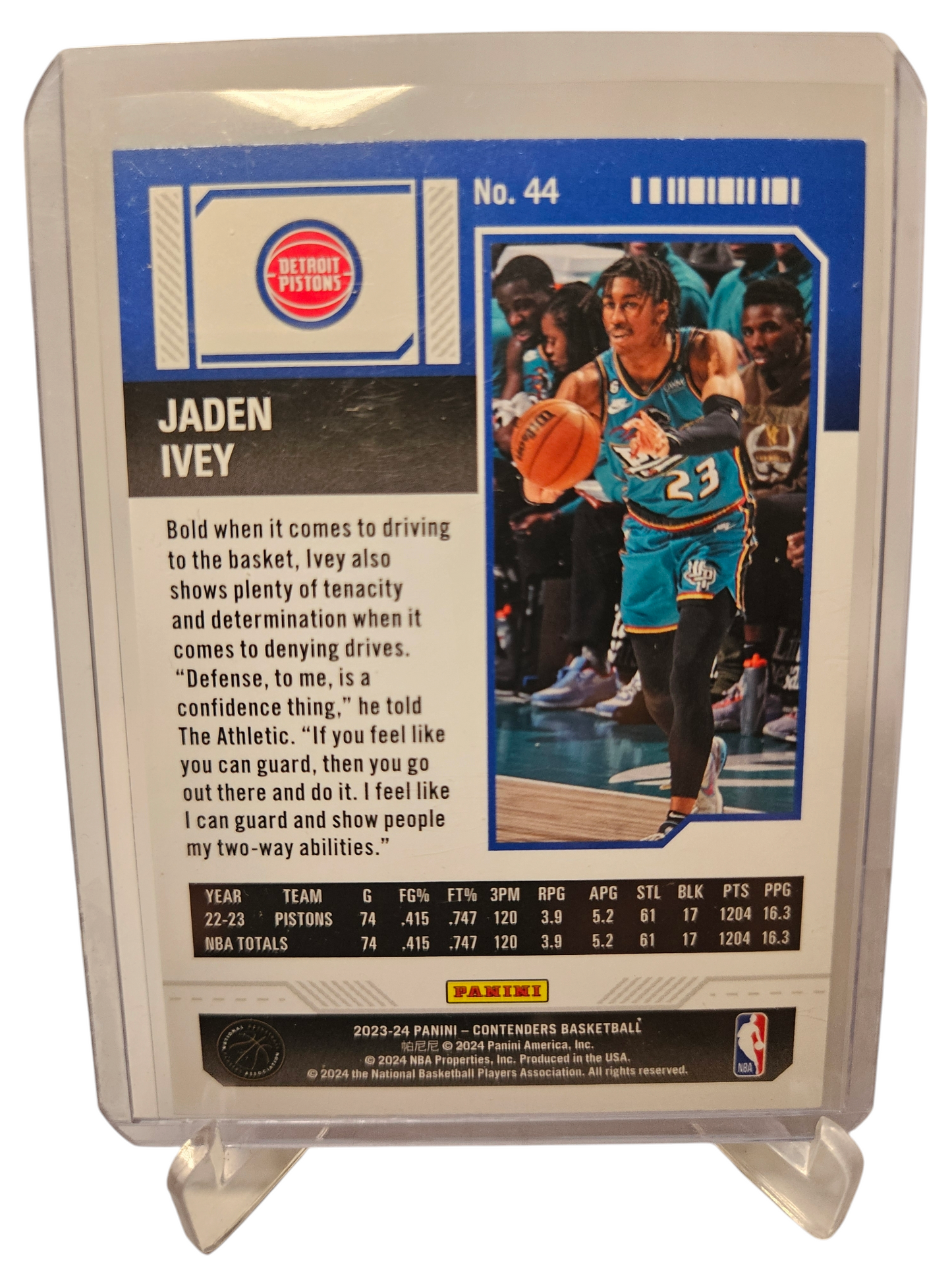 2023-24 Panini Contenders #44 Jaden Ivey Season Ticket