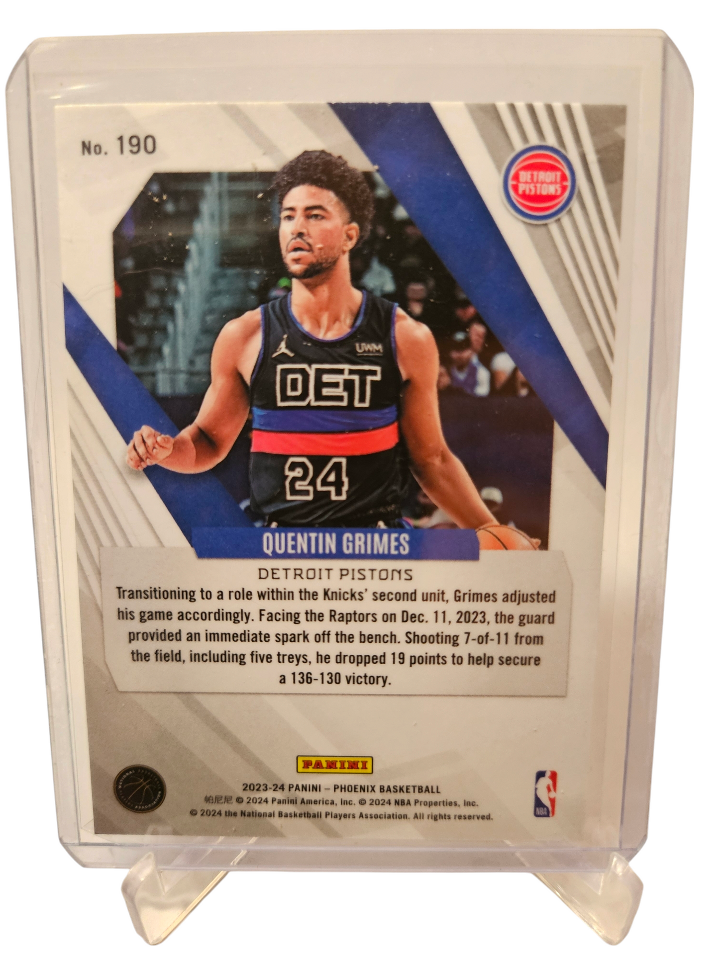 2023-24 Panini Phoenix #190 Quentin Grimes Silver Holo