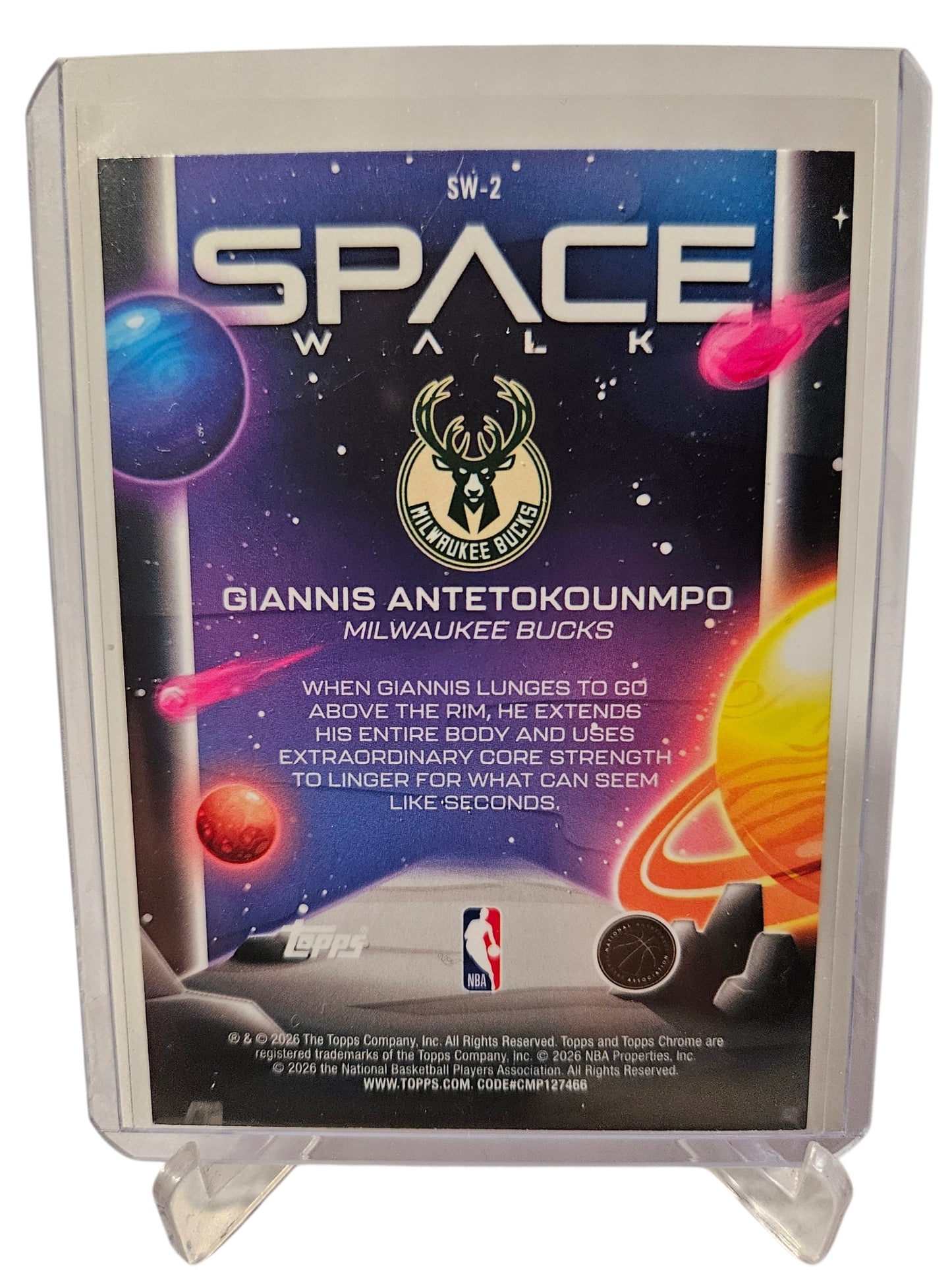 2026 Topps Cosmic #SW-2 Giannis Antetokounmpo Space Walk