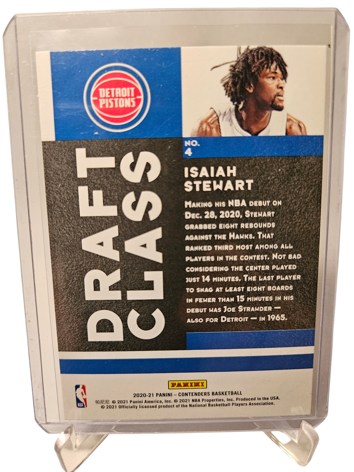 2020-21 Panini Contenders #4 Isiah Stewart Rookie Card Draft Class