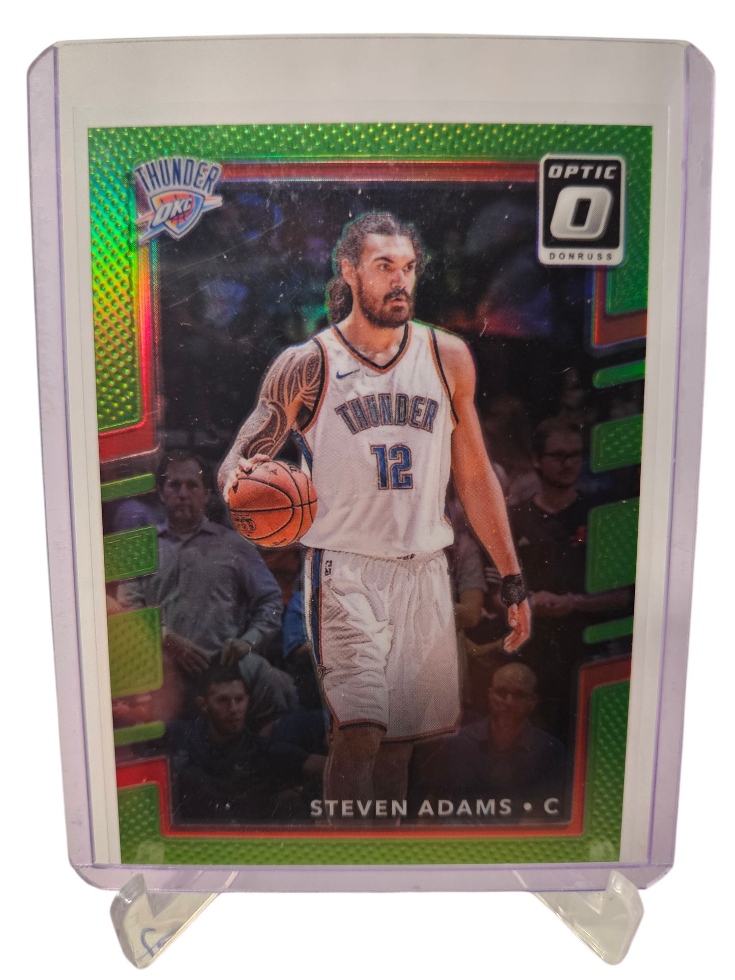 2017-18 Panini Donruss Optic #103 Steven Adams Lime Green Prizm 47/175
