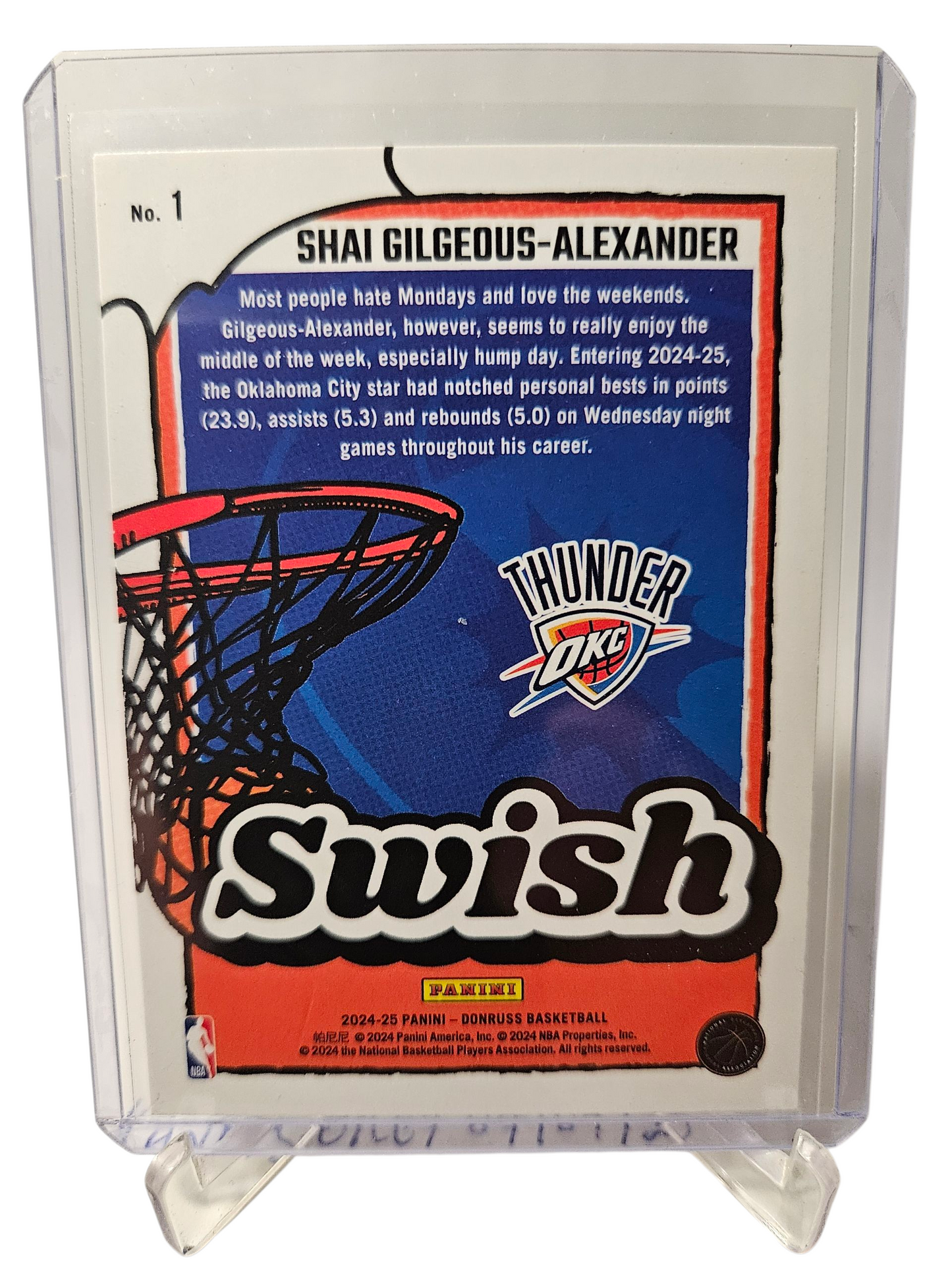 2024-25 Panini Donruss #1 Shai Gilgeous-Alexander Swish