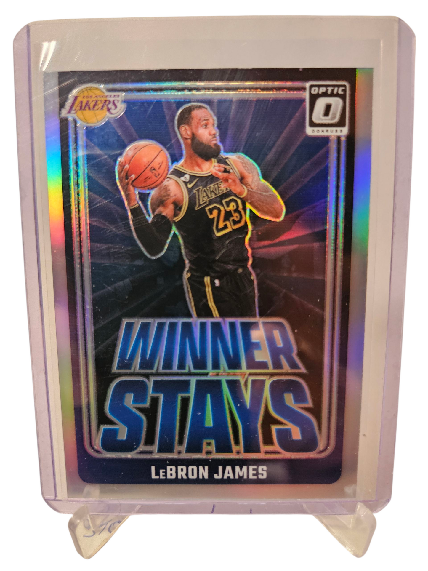 2024-25 Panini Donruss Optic #1 Lebron James Winner Stays Silver Holo Prizm