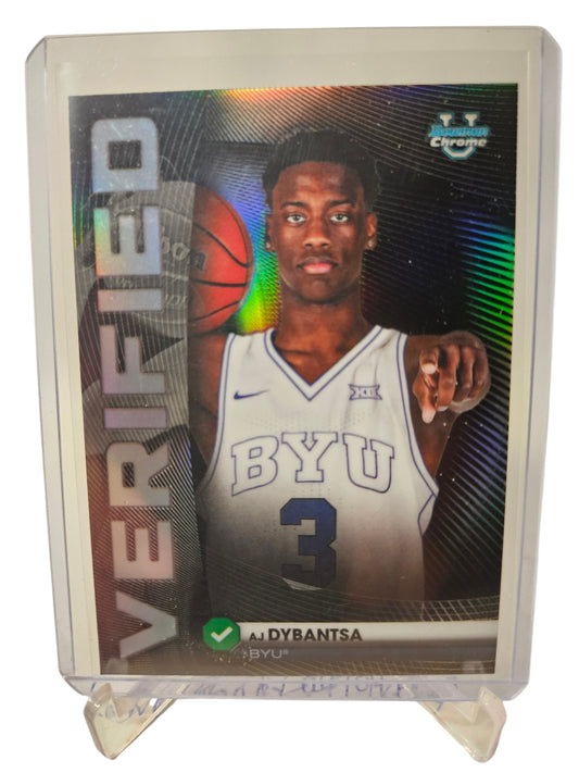 2025 Topps Bowman Chrome #BV-1 AJ Dybantsa Bowman Verified Refractor No1 Draft Prospect