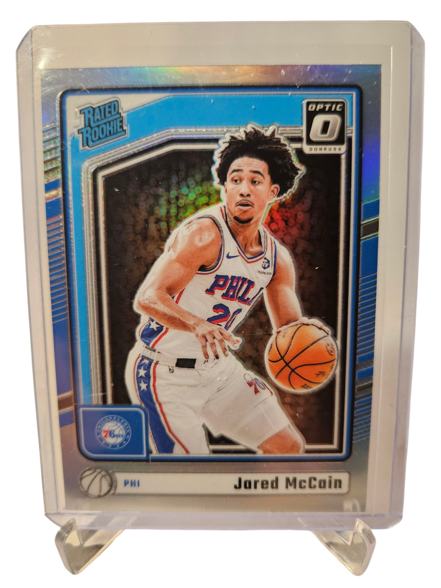 2024-25 Panini Donruss Optic #9 Jared McCain Rated Rookie Silver Holo Prizm