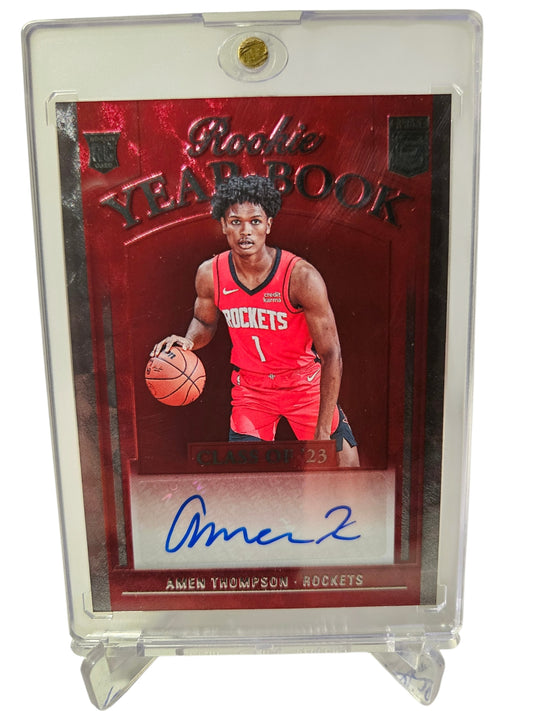 2023-24 Panini Donruss Elite #RYB-ATH Amen Thompson Rookie Year Book Autograph