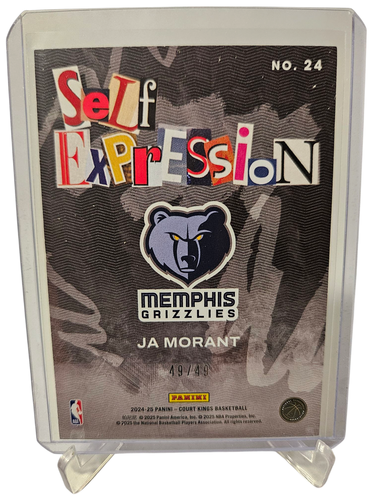 2024-25 Panini Court Kings #24 JA Morant Self Expression Purple 49/49