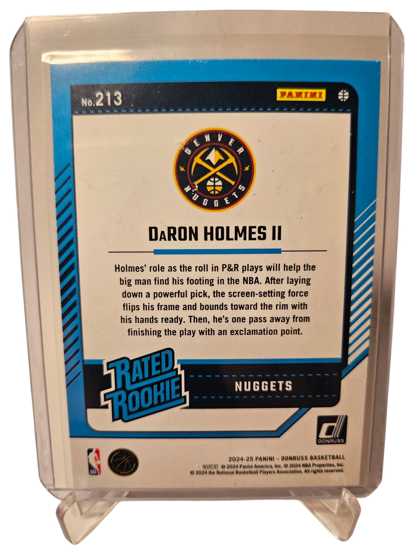 2024-25 Panini Donruss #213 DeRon Holmes II Rookie Card Red