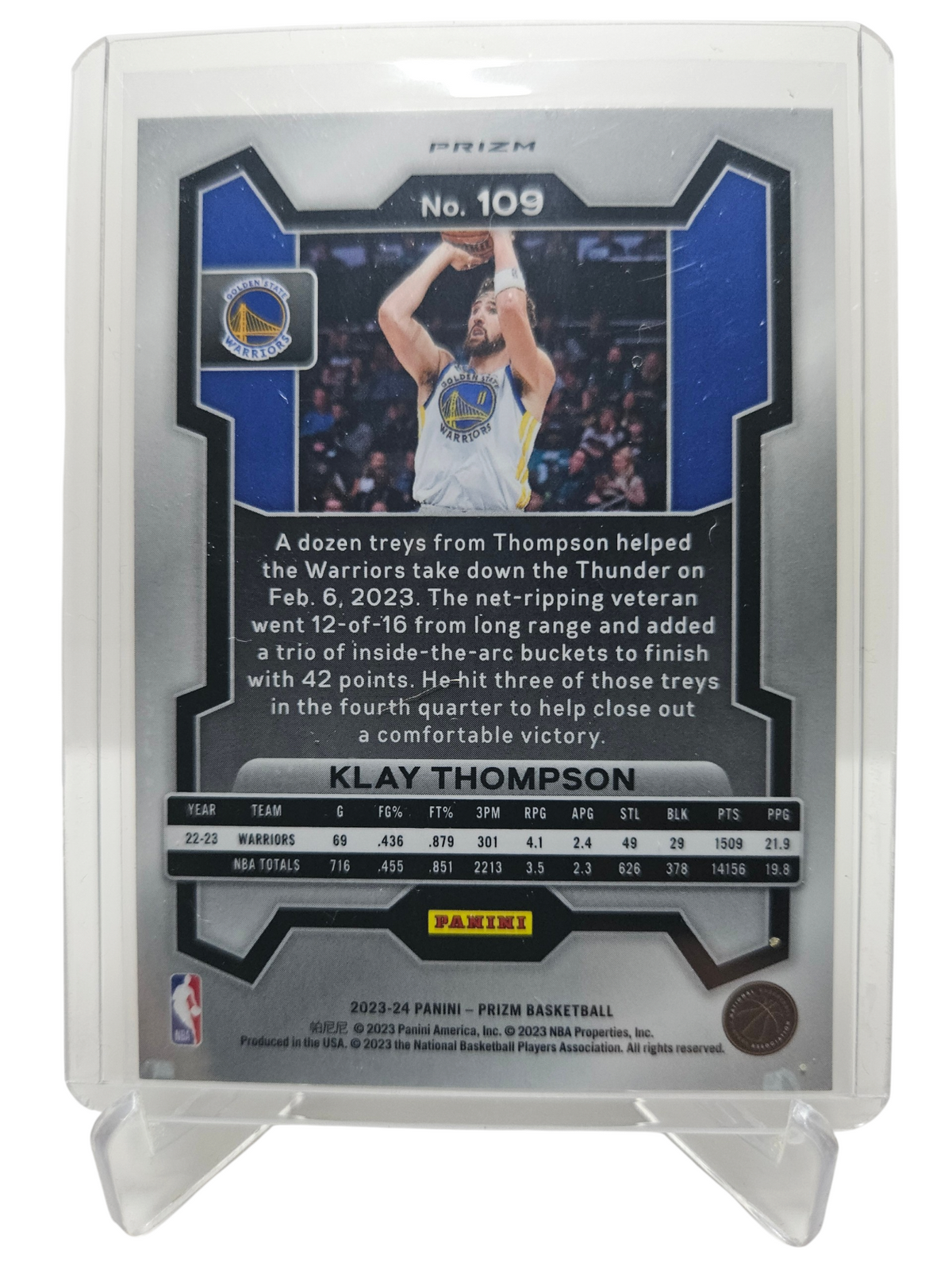 2023-24 Panini Prizm (Sparkle Pack) #109 Klay Thompson Red Sparkle Prizm