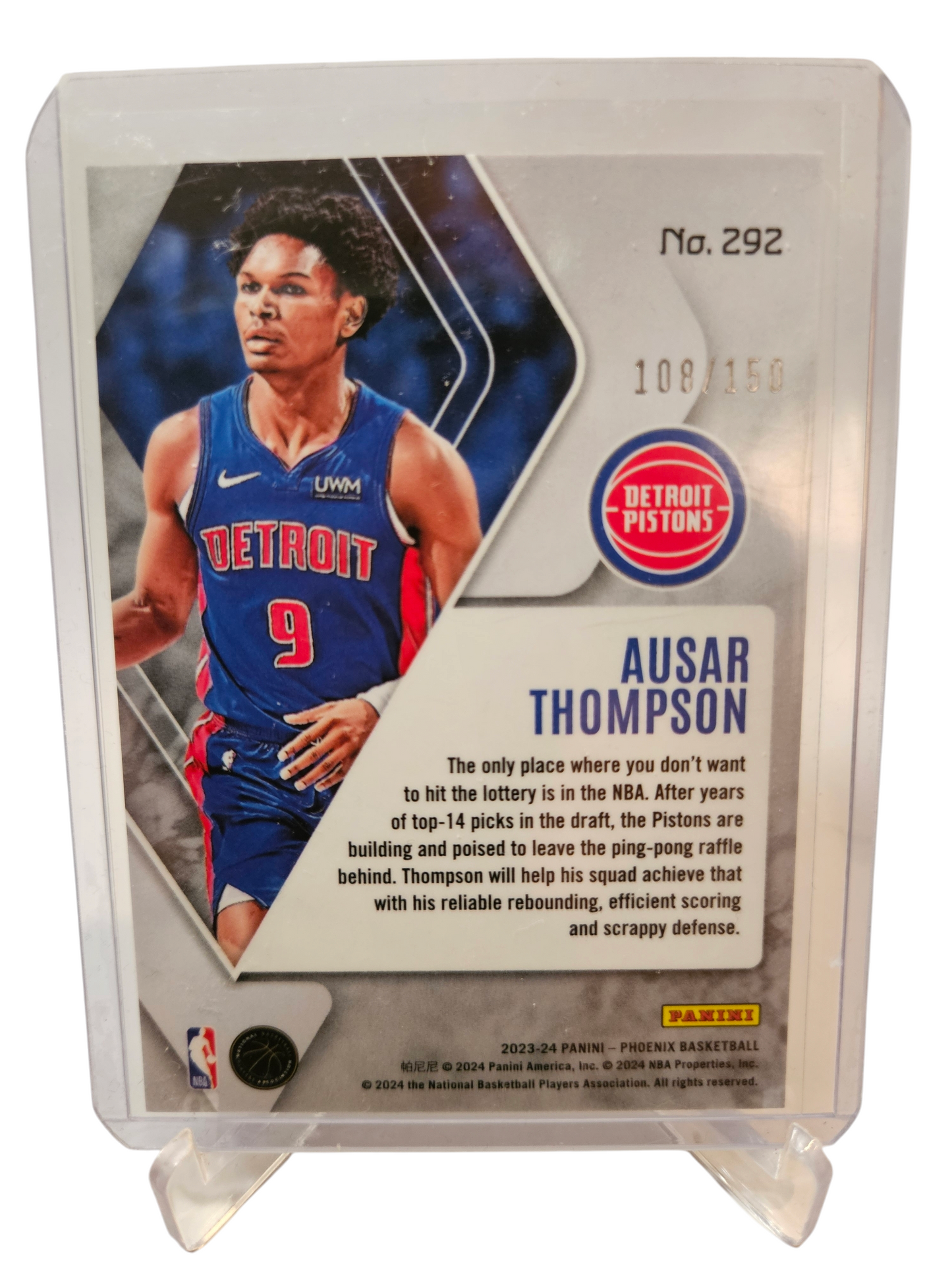 2023-24 Panini Phoenix #292 Ausar Thompson Rookie Card Silver Holo 108/150