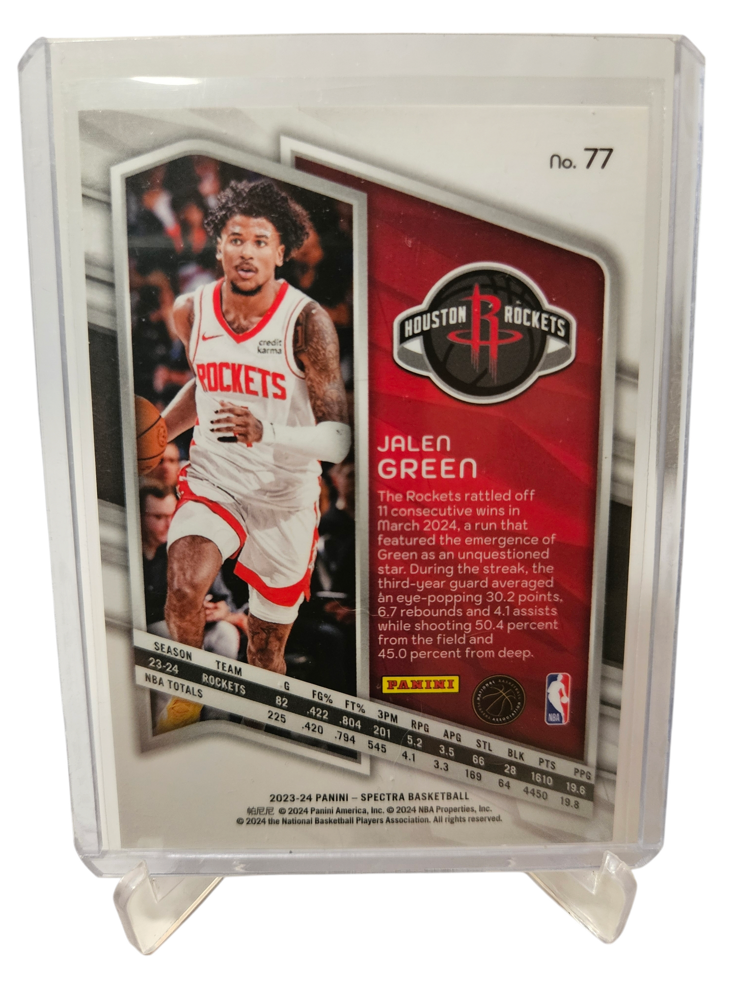 2023-24 Panini Spectra #77 Jalen Green