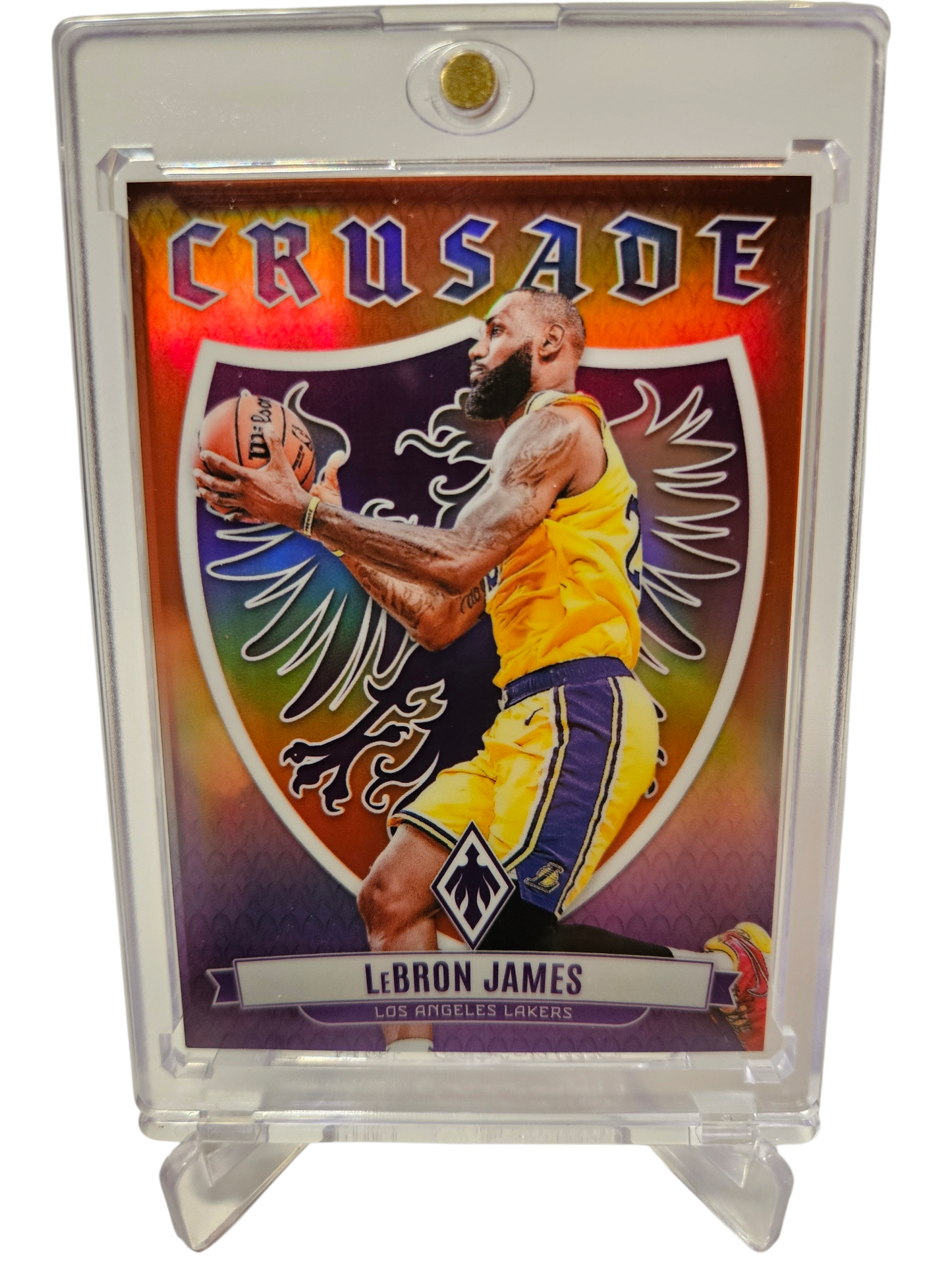 2023-24 Panini Phoenix #9 Lebron James Crusade Orange 36/49