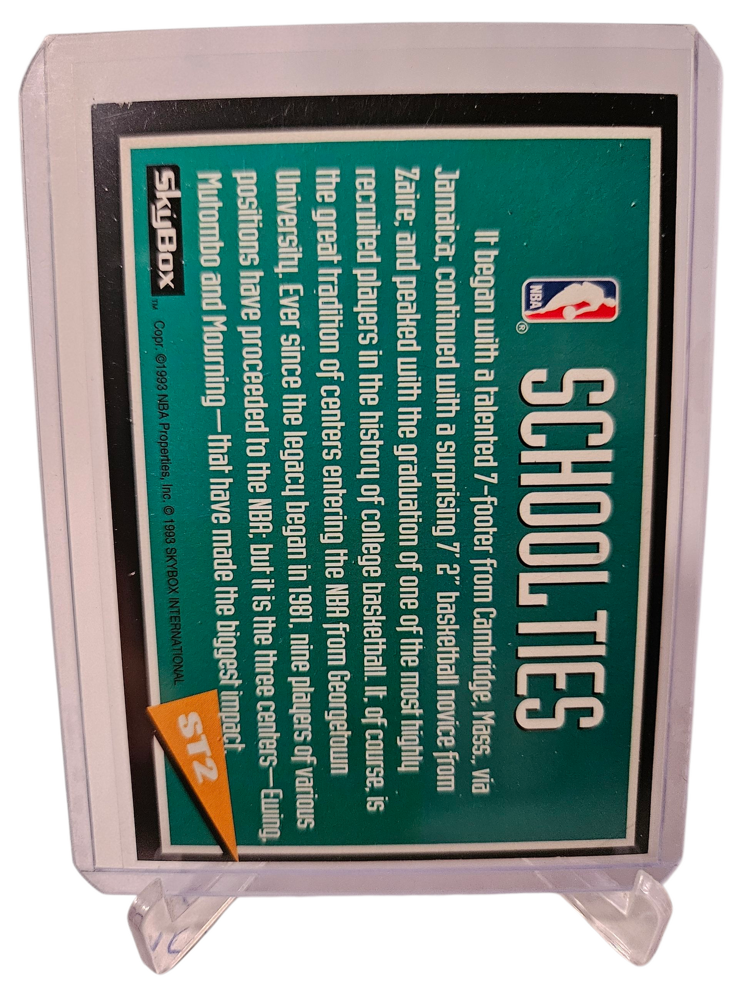 1993 Skybox #ST2 Dikembe Mutombo/Eric Floyd School Ties