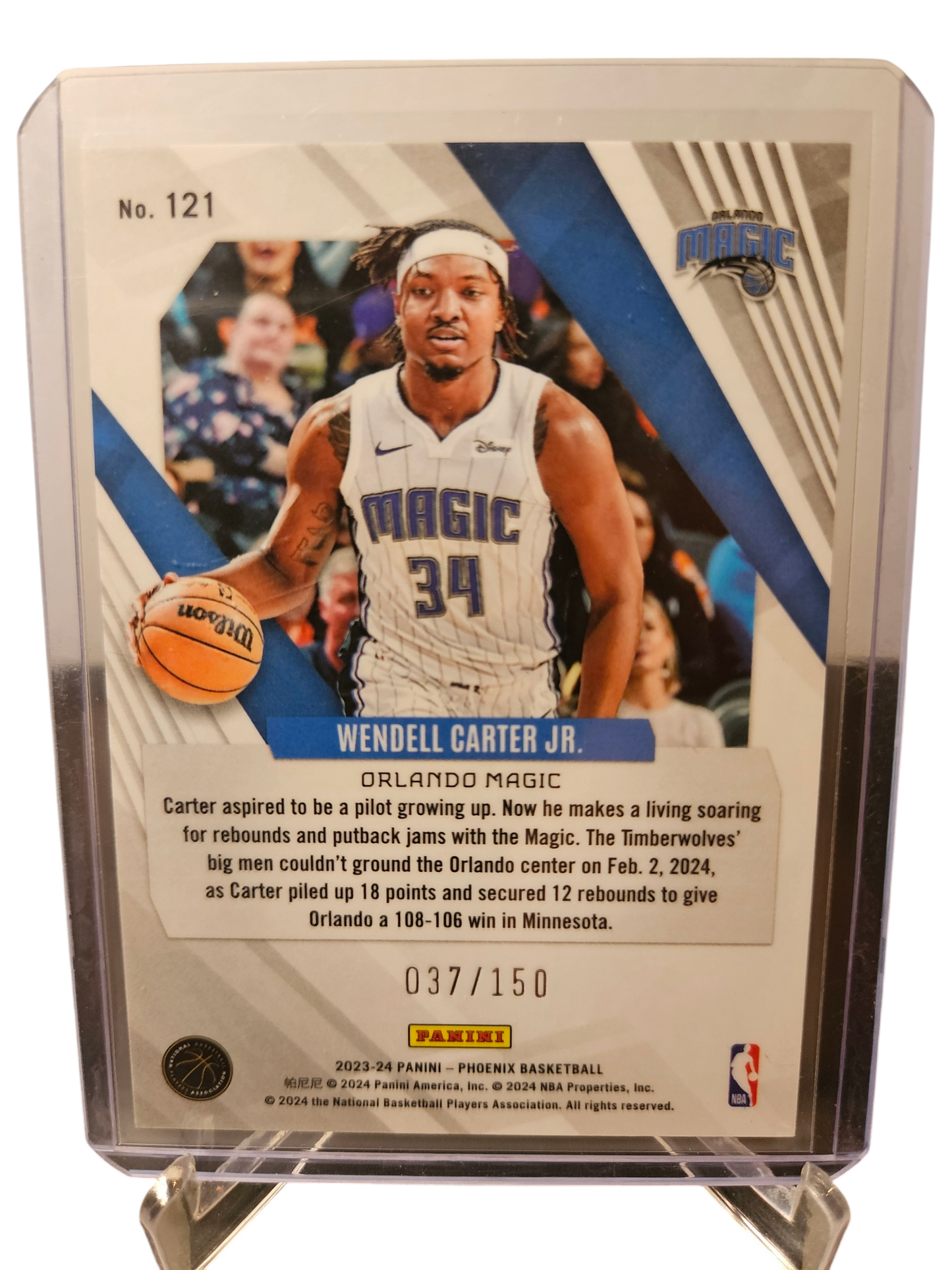 2023-23 Panini Phoenix #121 Wendell Carter Junior Purple 037/150