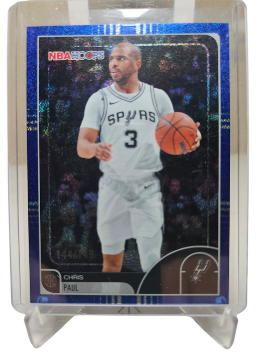 2025-26 Topps Hoops #247 Chris Paul Blue Pixel Burst 144/149