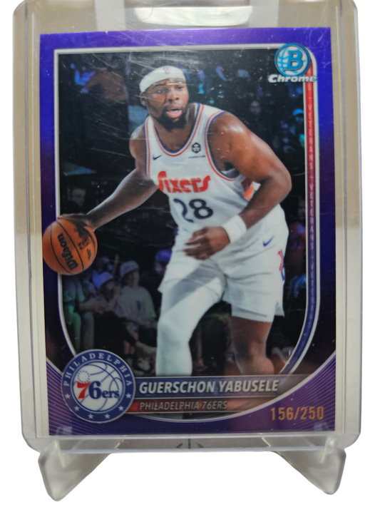 2025-26 Topps Bowman #155 Guerschon Yabusele Purple Refractor 156/250