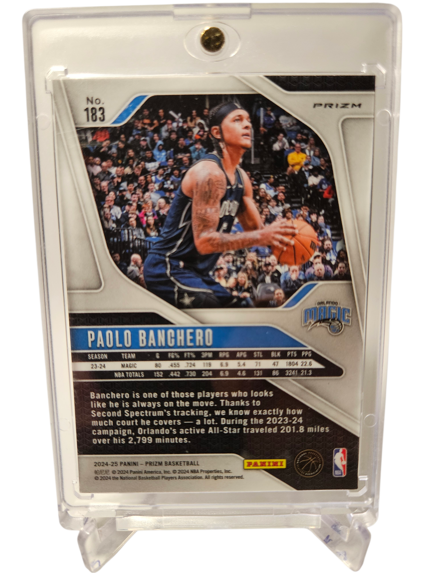 2024-25 Panini Prizm #183 Paolo Banchero Silver Glitter Prizm SSP