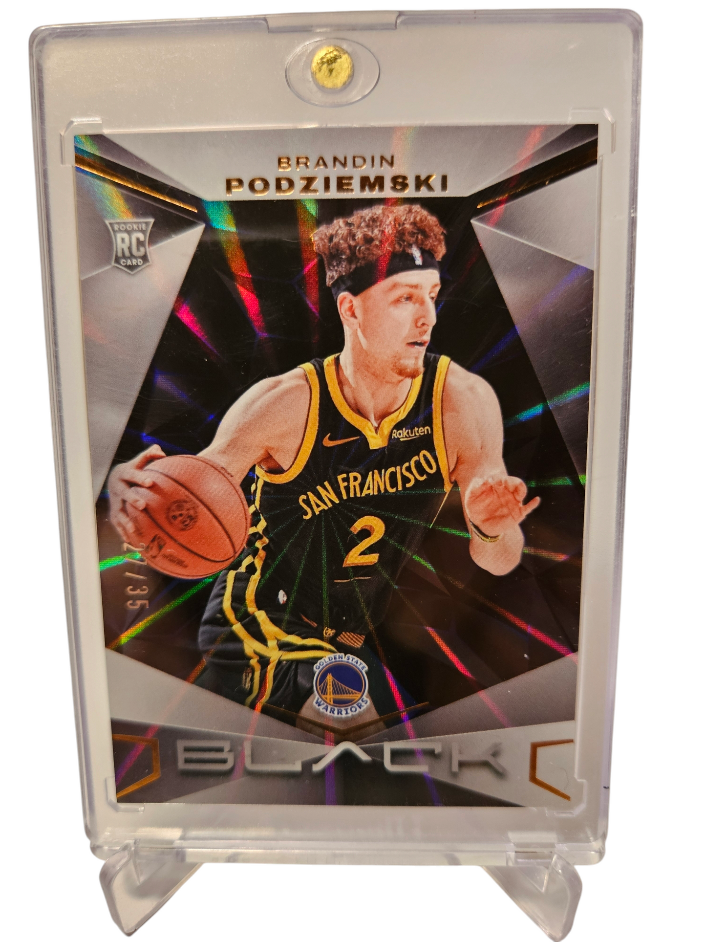 2023-24 Panini Black #70 Brandin Podziemski Rookie Card Copper 27/35