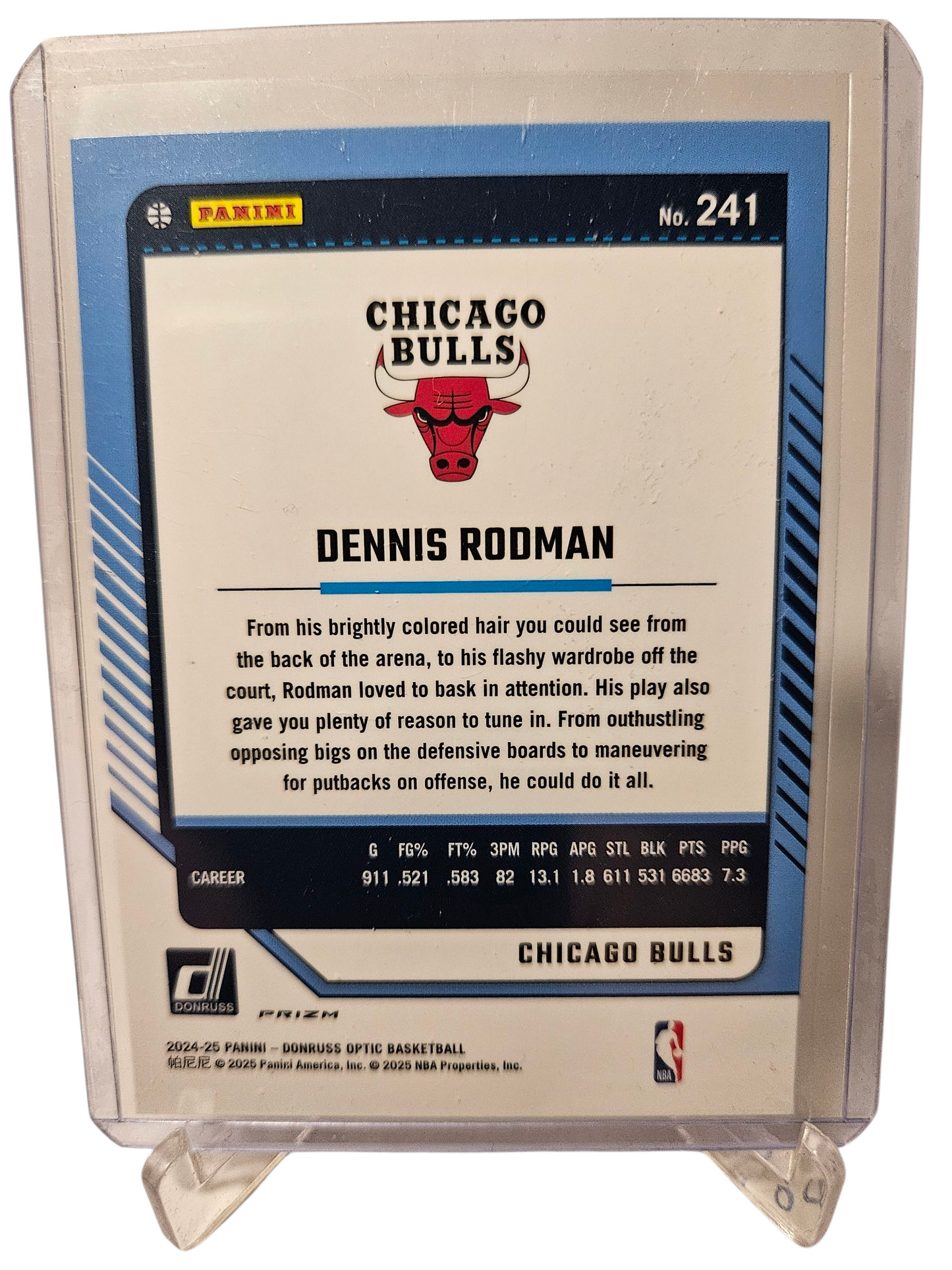 2024-25 Panini Donruss Optic #241 Dennis Rodman Silver Holo Prizm