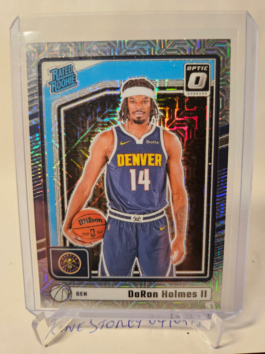 2024-25 Panini Donruss Optic #262 DeRon Holmes II Rated Rookie Silver Holo Choice Exclusive Prizm