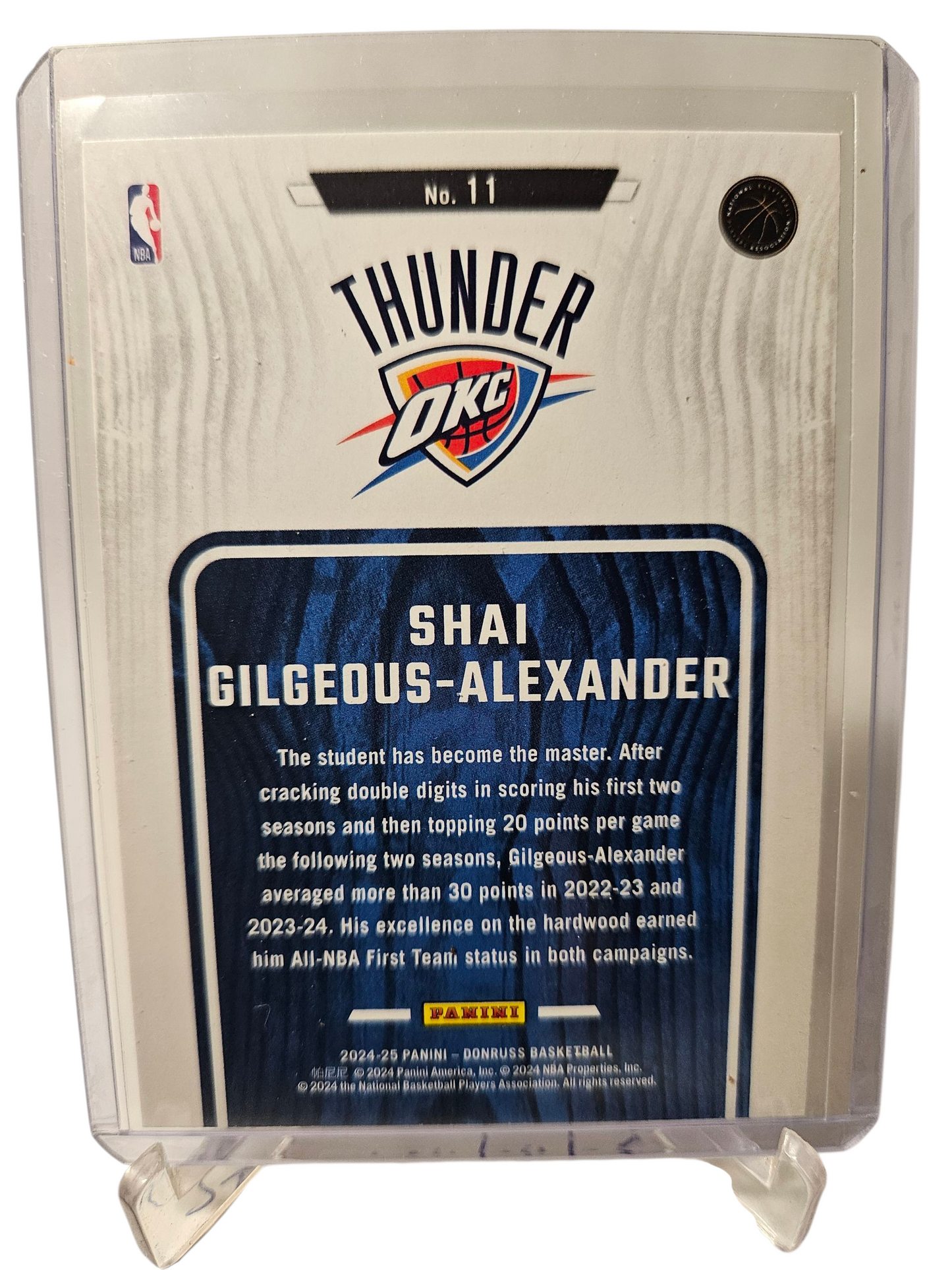 2024-25 Panini Donruss #11 Shai Gilgeous-Alexander Hardwood Masters