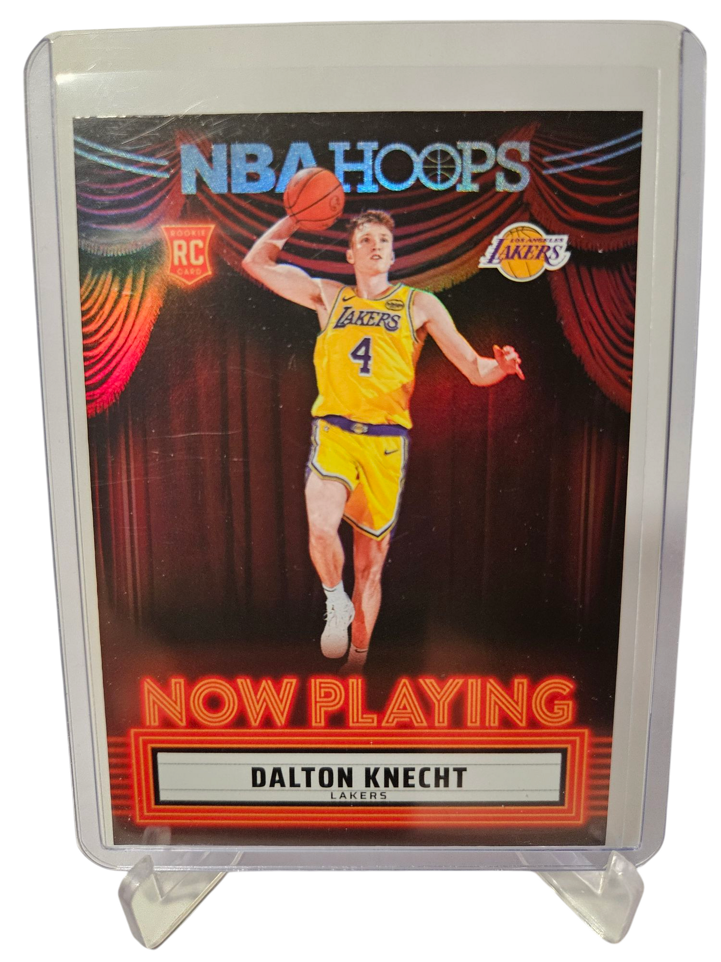 2024-25 Panini Hoops #2 Dalton Knecht Rookie Card Now Playing Silver Holo