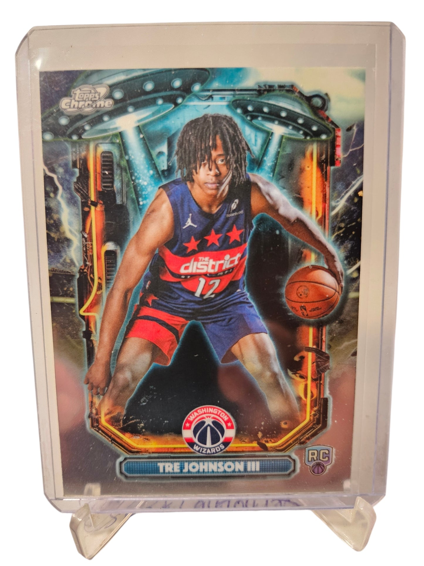 2025 Topps Chrome Cosmic #ET-16 Trey Johnson III Rookie Card Extraterrestrial talent