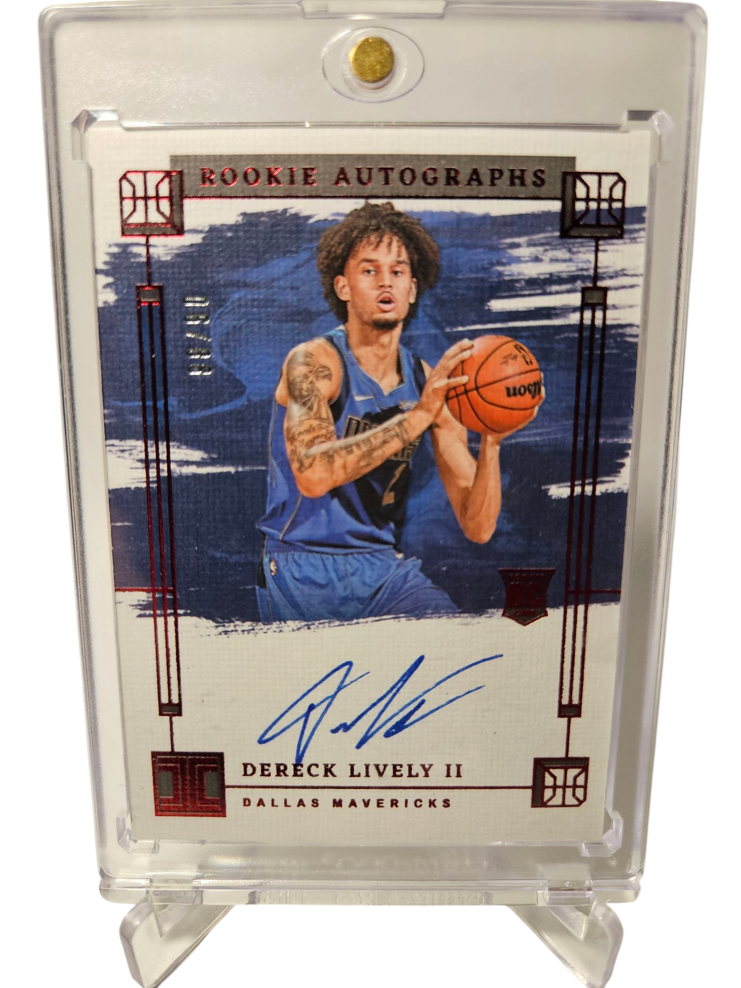 2023-24 Panini Impeccable #RS-LIV Dereck Lively II Rookie Card On Card Autograph 88/90