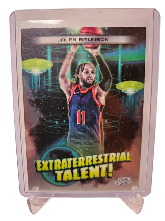 2023-24 Topps Chrome Cosmic #ET-1 Jalen Brunson Extraterrestrial Talent